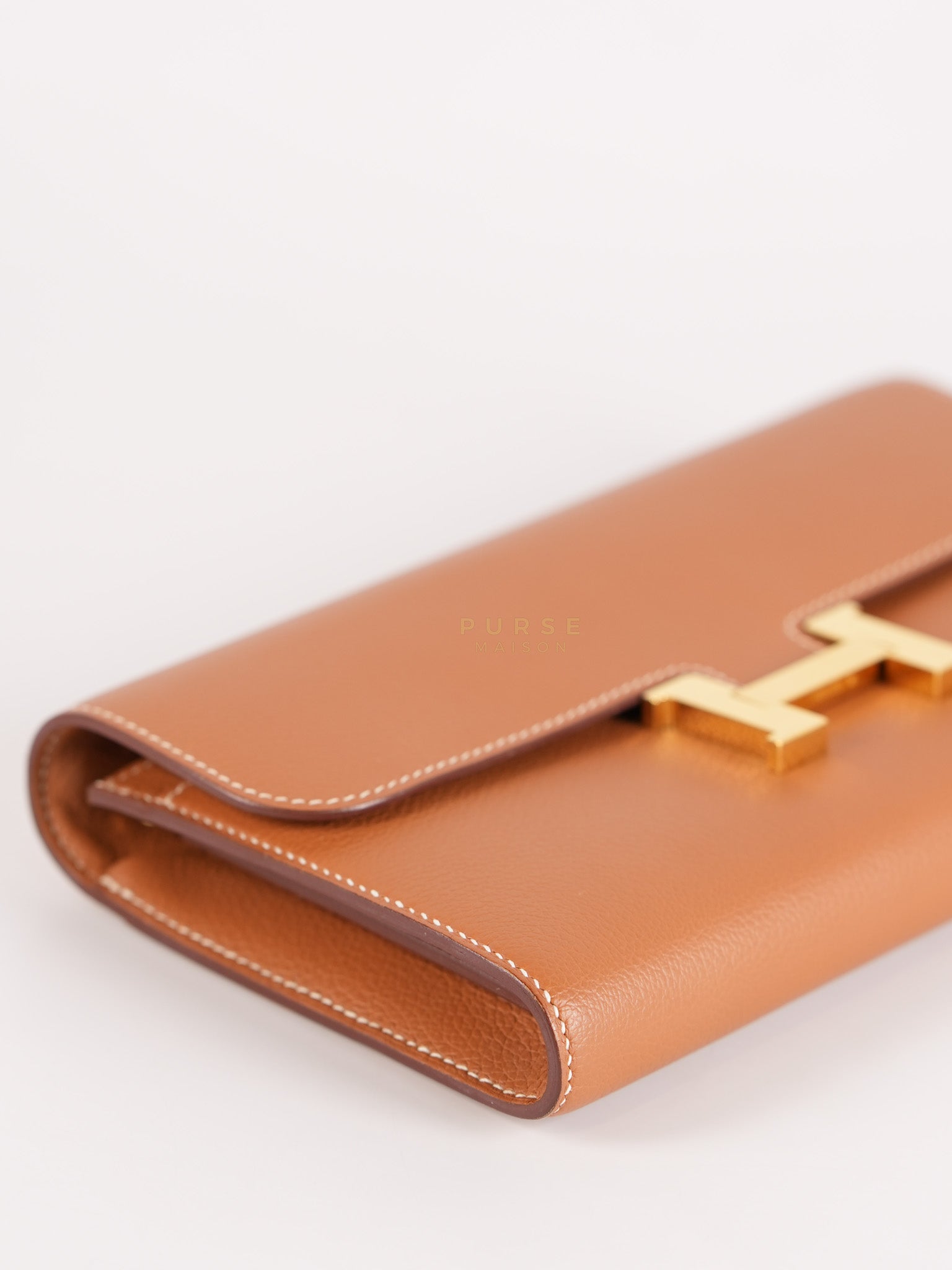 Constance To Go in Gold Evercolor Leather and Gold Hardware Stamp U (2022) | Purse Maison Luxury Bags Shop