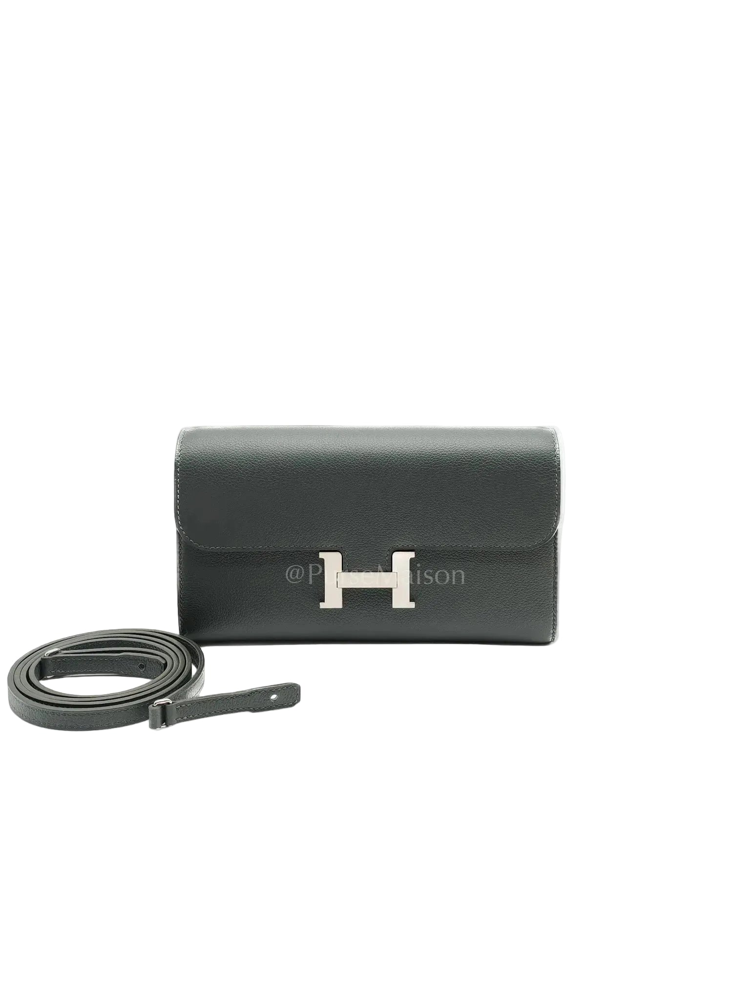 Constance To Go in Vert Mangrove Evercolor Leather Palladium Hadware Stamp K(2025) | Purse Maison Luxury Bags Shop