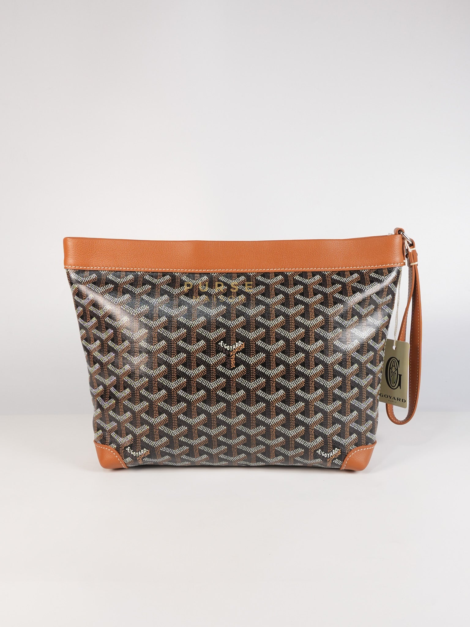 Conti Pouch in Tan Goyardine Canvas | Purse Maison Luxury Bags Shop