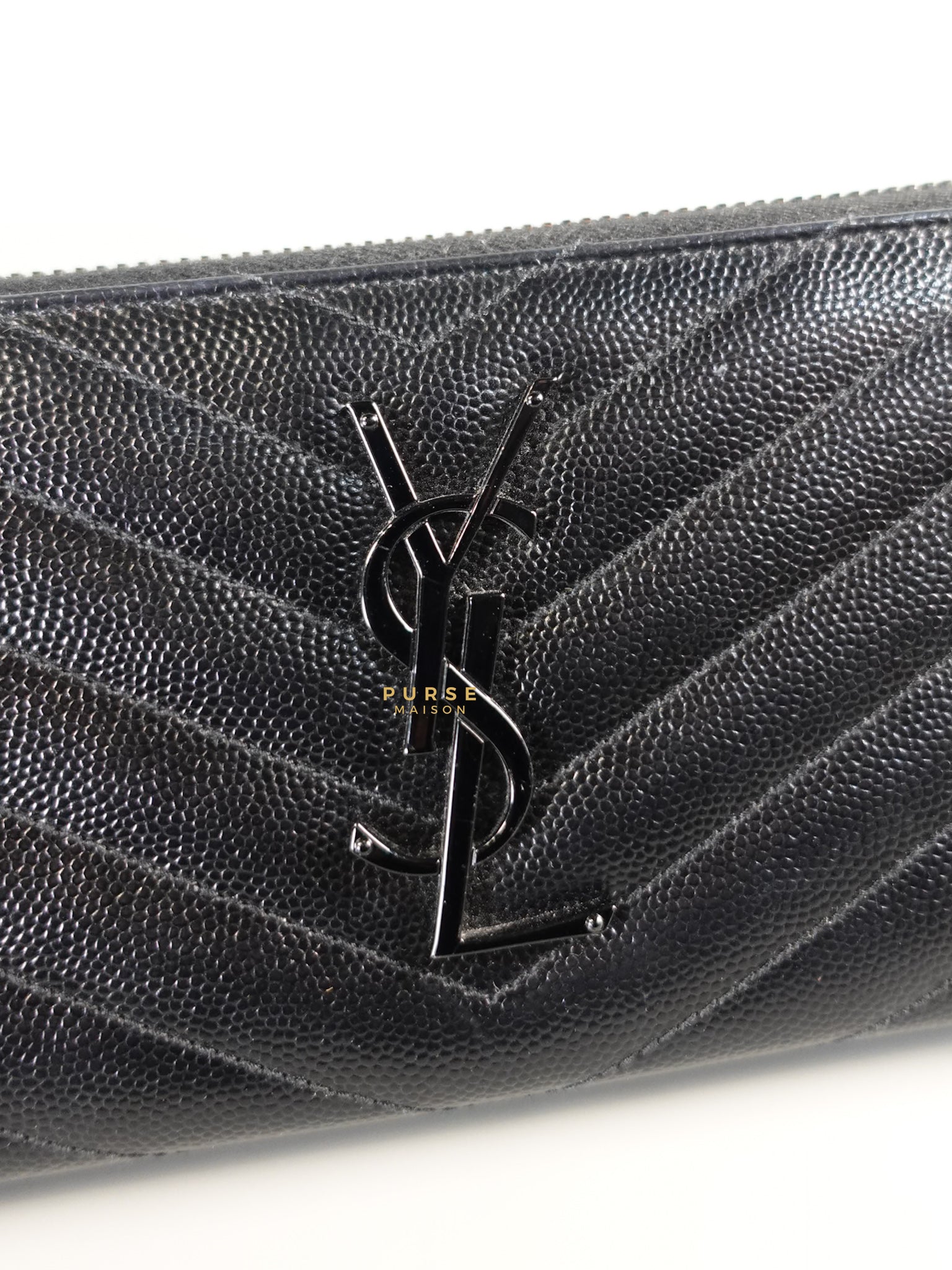 Continental Zip Monogram Quilted Leather Wallet | Purse Maison Luxury Bags Shop