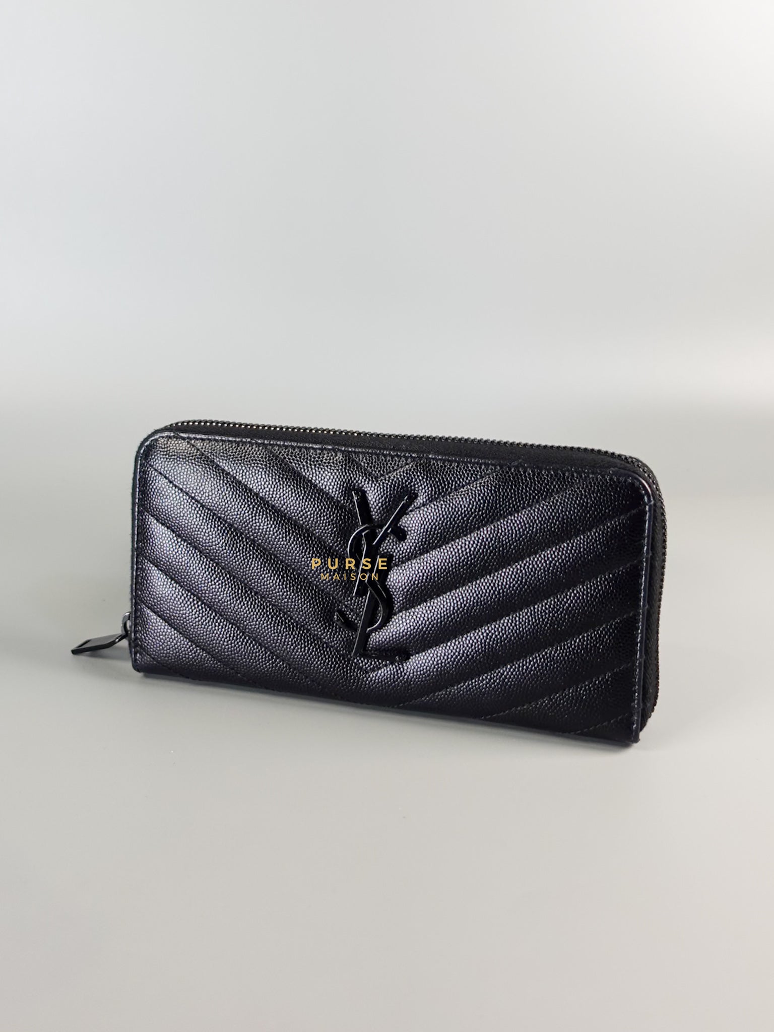 Continental Zip Monogram Quilted Leather Wallet | Purse Maison Luxury Bags Shop