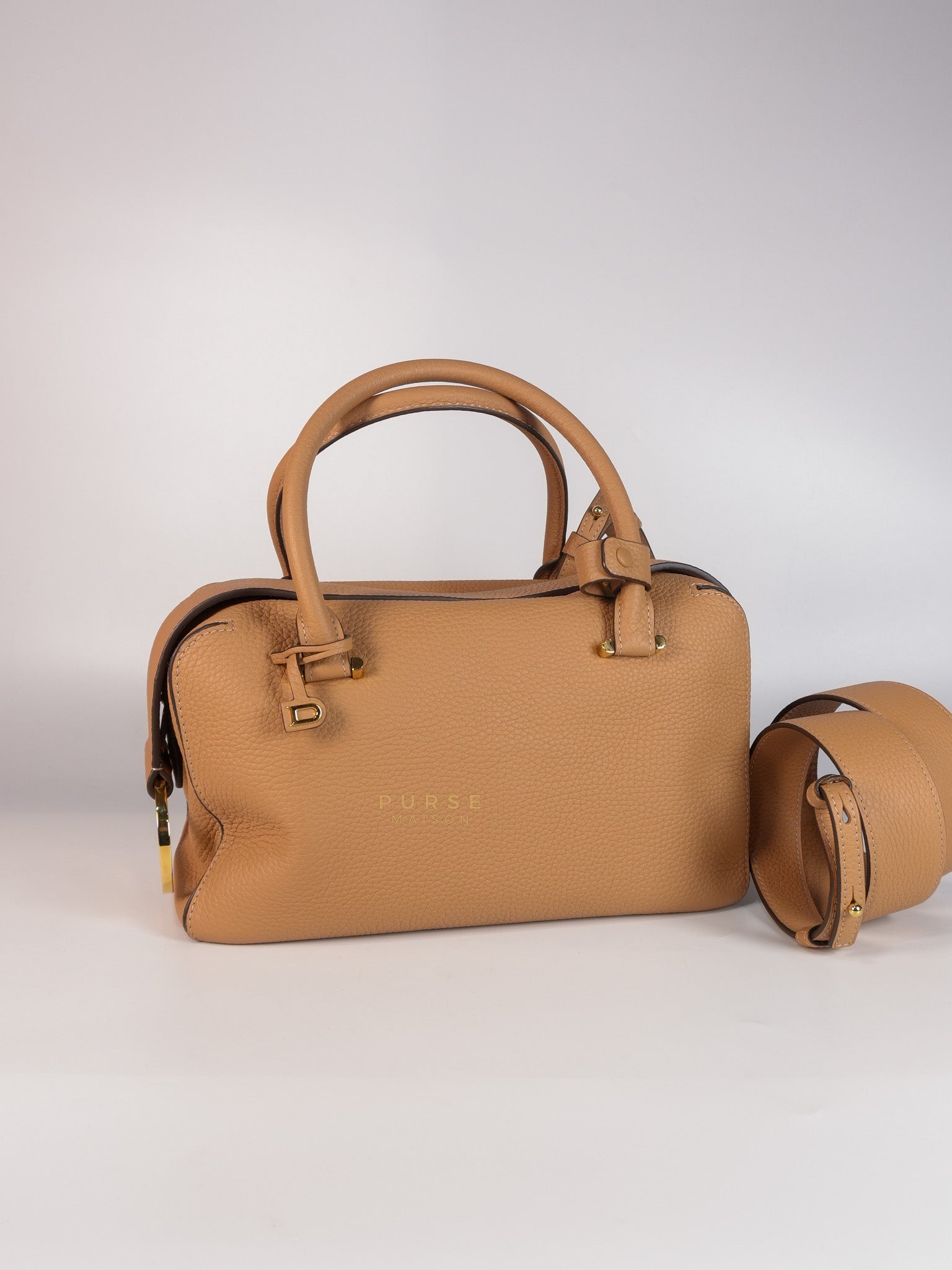 Cool Box Handbag Medium in Light Beige Leather | Purse Maison Luxury Bags Shop