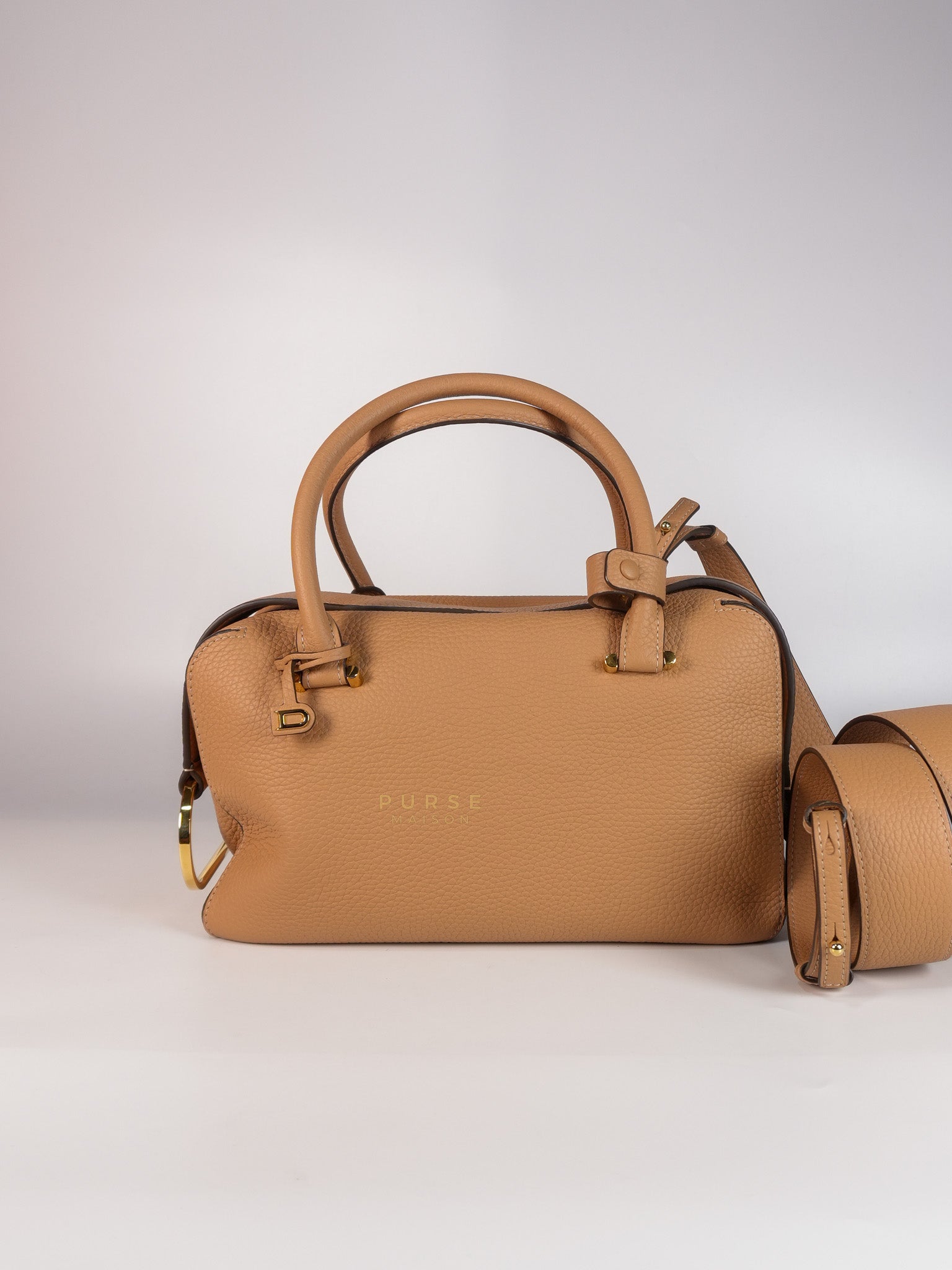 Cool Box Handbag Medium in Light Beige Leather | Purse Maison Luxury Bags Shop