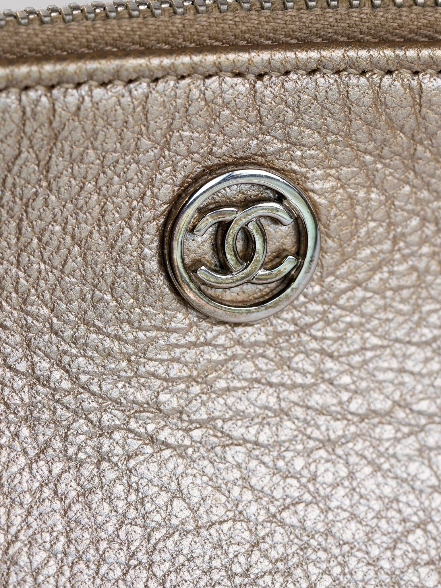 Cosmetic Case Metallic Goatskin Leather and Silver Hardware Series 11 | Purse Maison Luxury Bags Shop