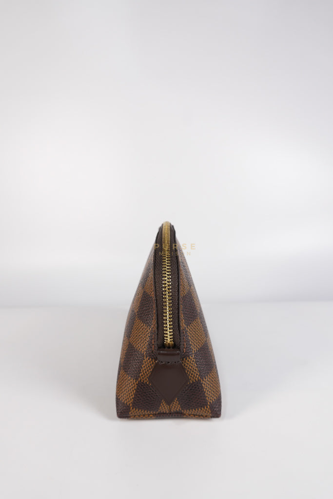 Cosmetic Pouch in Damier Ebene Canvas Red Interior (Date Code: SR3197) | Purse Maison Luxury Bags Shop