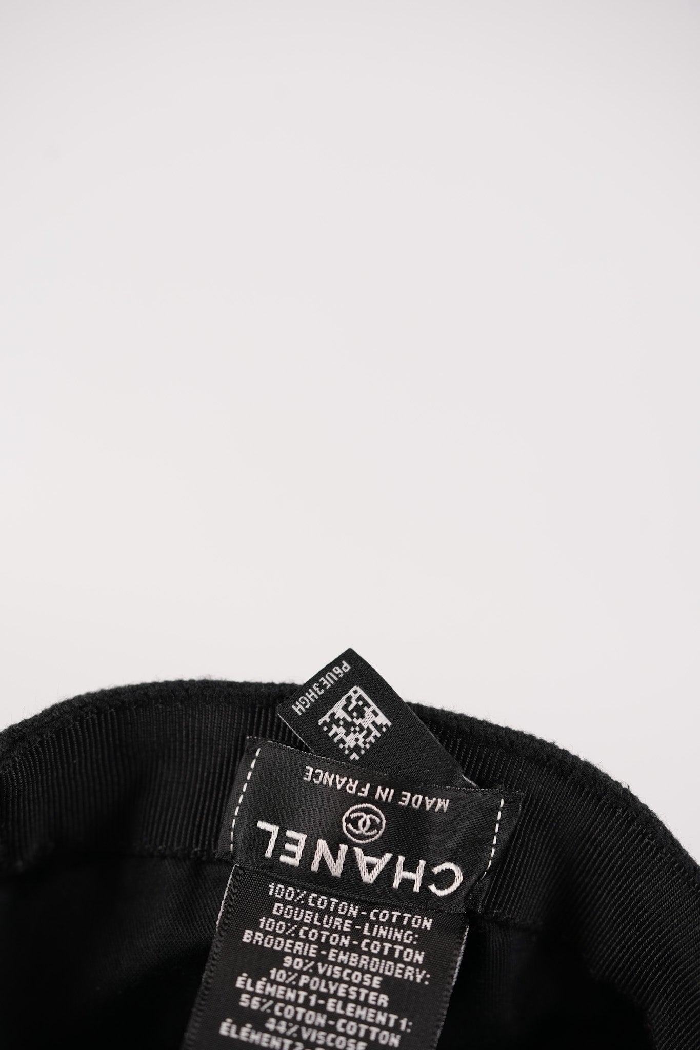 Cotton Baseball Cap in Black & CC Embosed Logo | Purse Maison Luxury Bags Shop