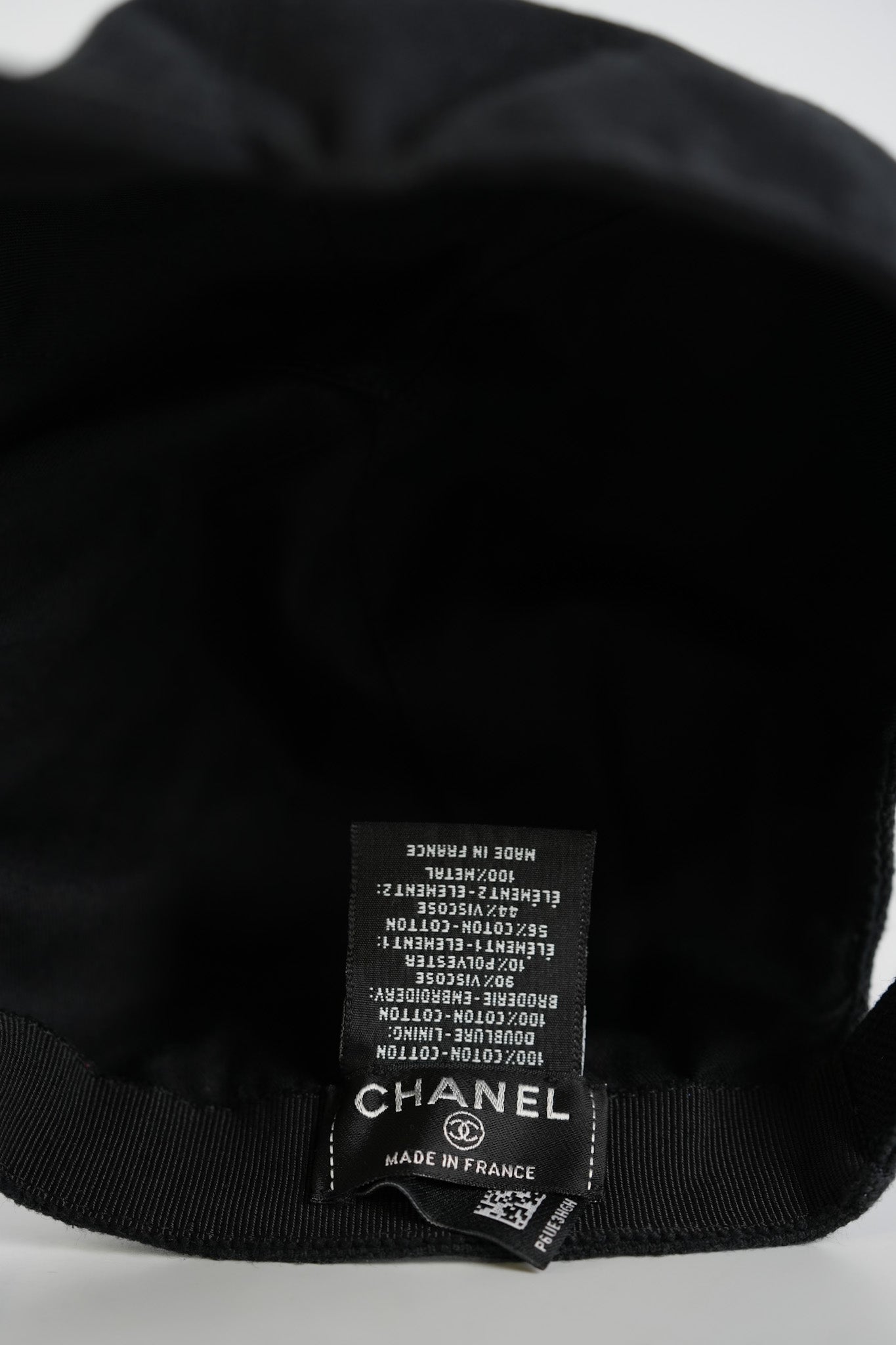 Cotton Baseball Cap in Black & CC Embosed Logo | Purse Maison Luxury Bags Shop