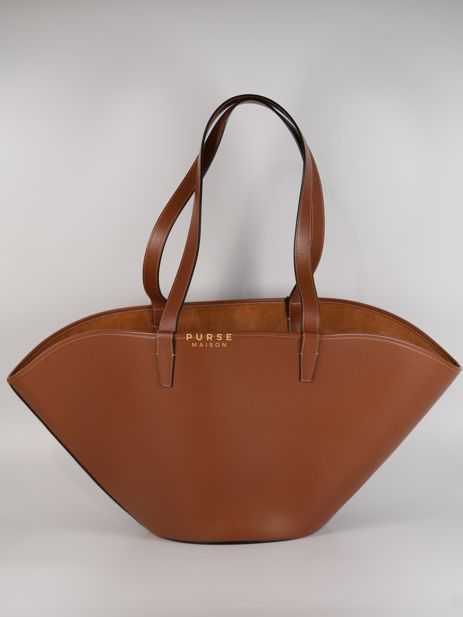 Couffin Cuir Triomphe in Smooth Calfskin-Tan Tote Bag | Purse Maison Luxury Bags Shop