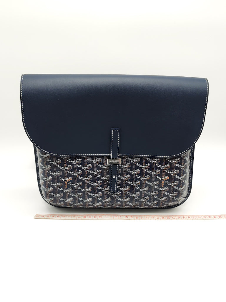 Coursier MM in Bleu Marine Goyardine Canvas Messenger Bag | Purse Maison Luxury Bags Shop