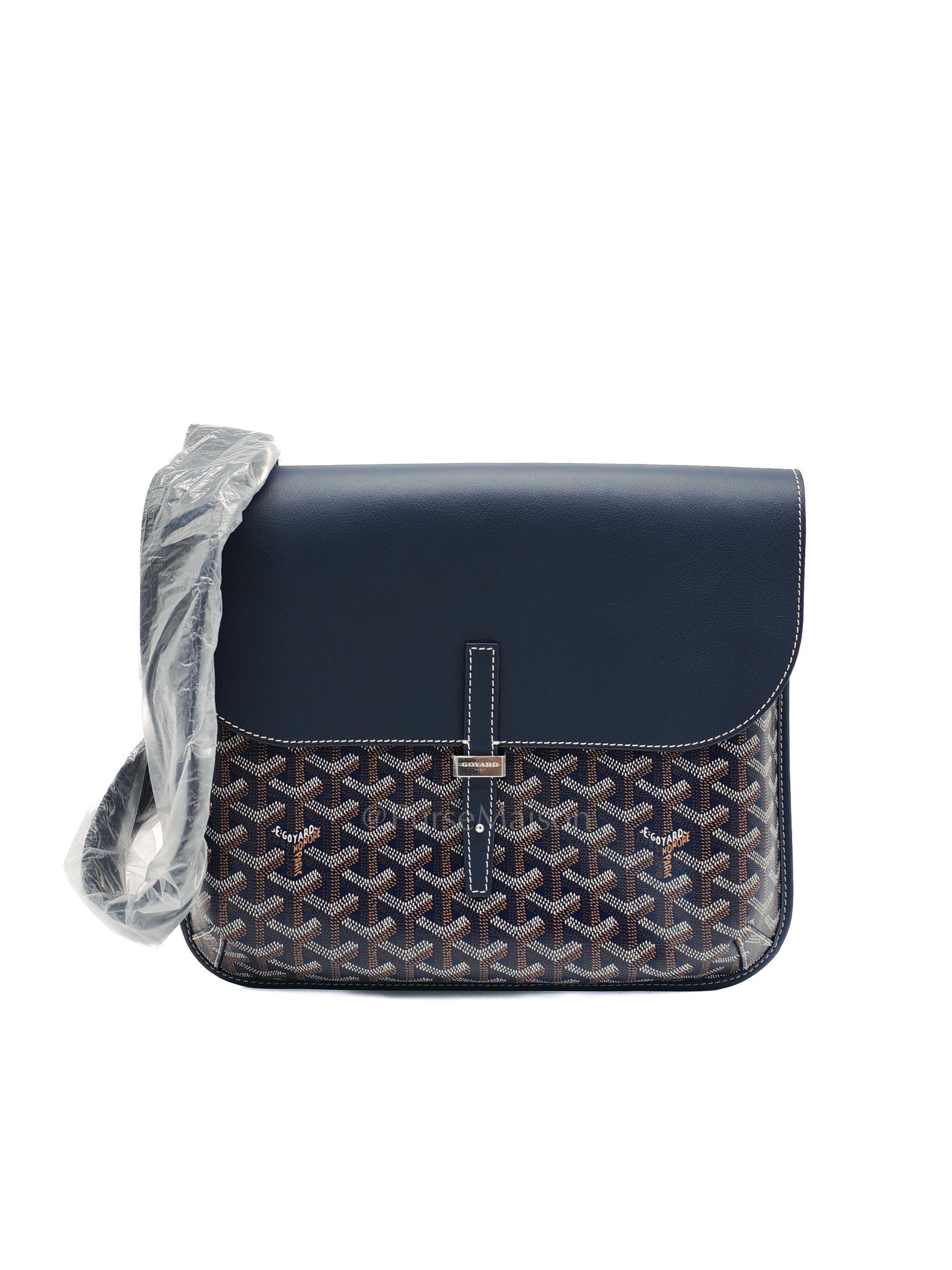 Coursier MM in Bleu Marine Goyardine Canvas Messenger Bag | Purse Maison Luxury Bags Shop