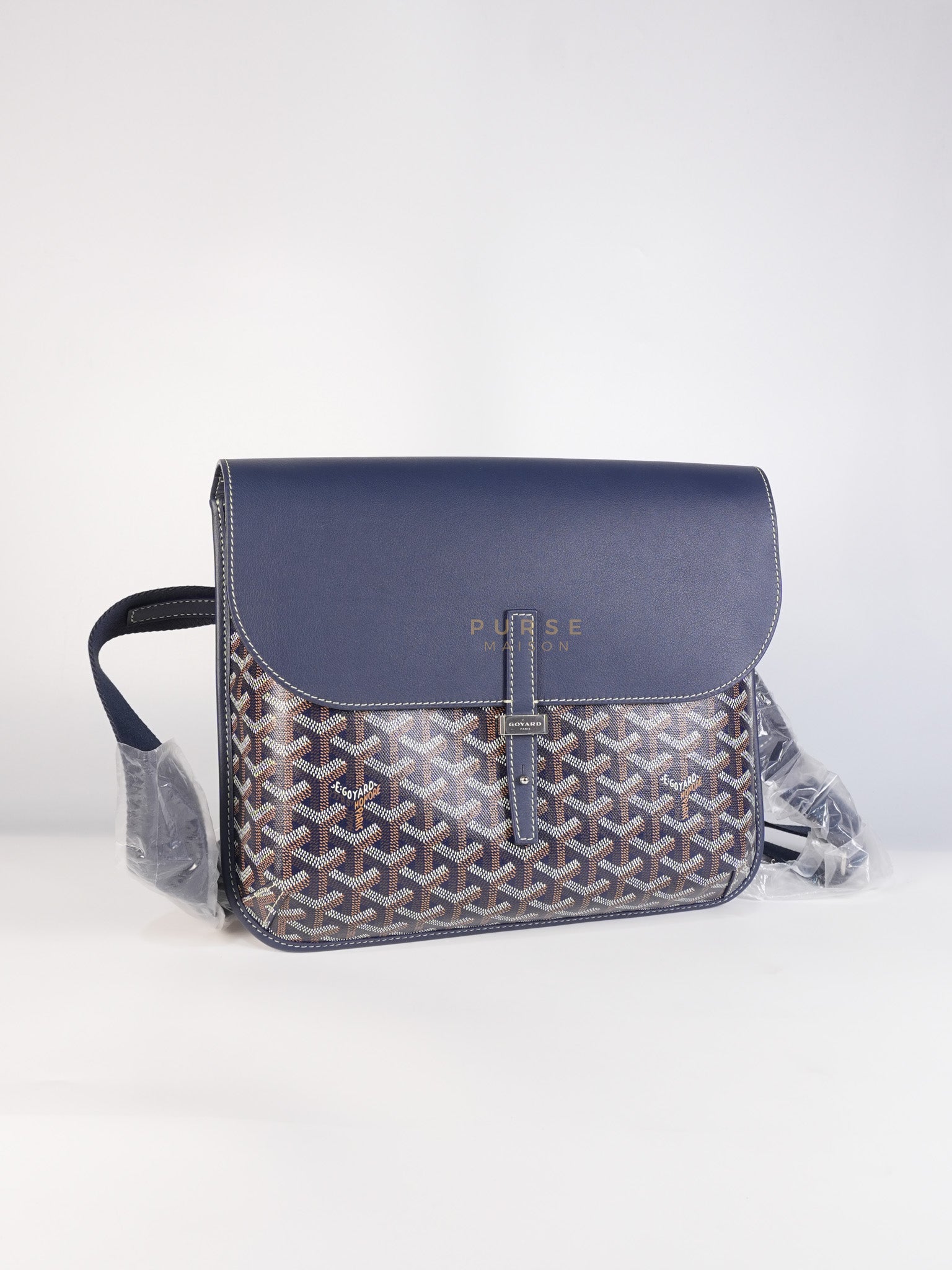 Coursier PM in Navy Blue | Purse Maison Luxury Bags Shop