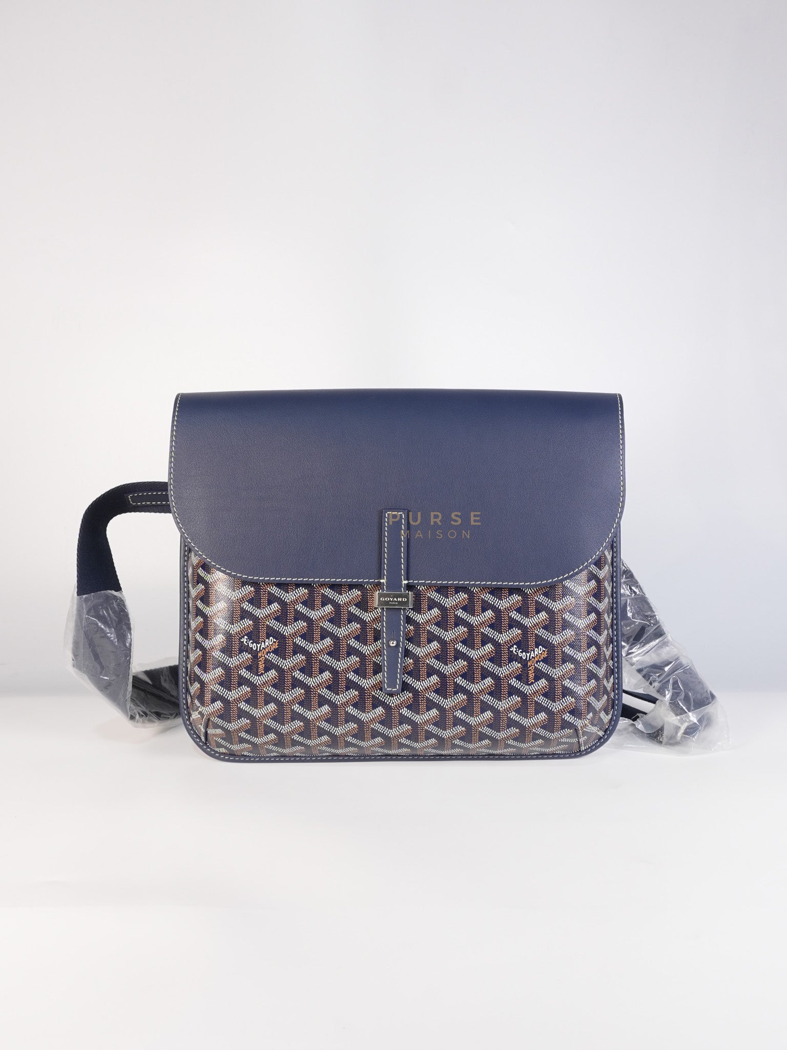 Coursier PM in Navy Blue | Purse Maison Luxury Bags Shop