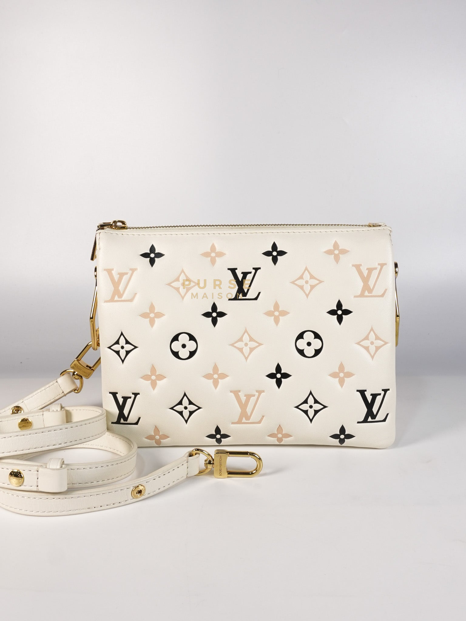 Coussin BB in Tricolor Embossed Monogram Calfskin Leather (Microchip) | Purse Maison Luxury Bags Shop