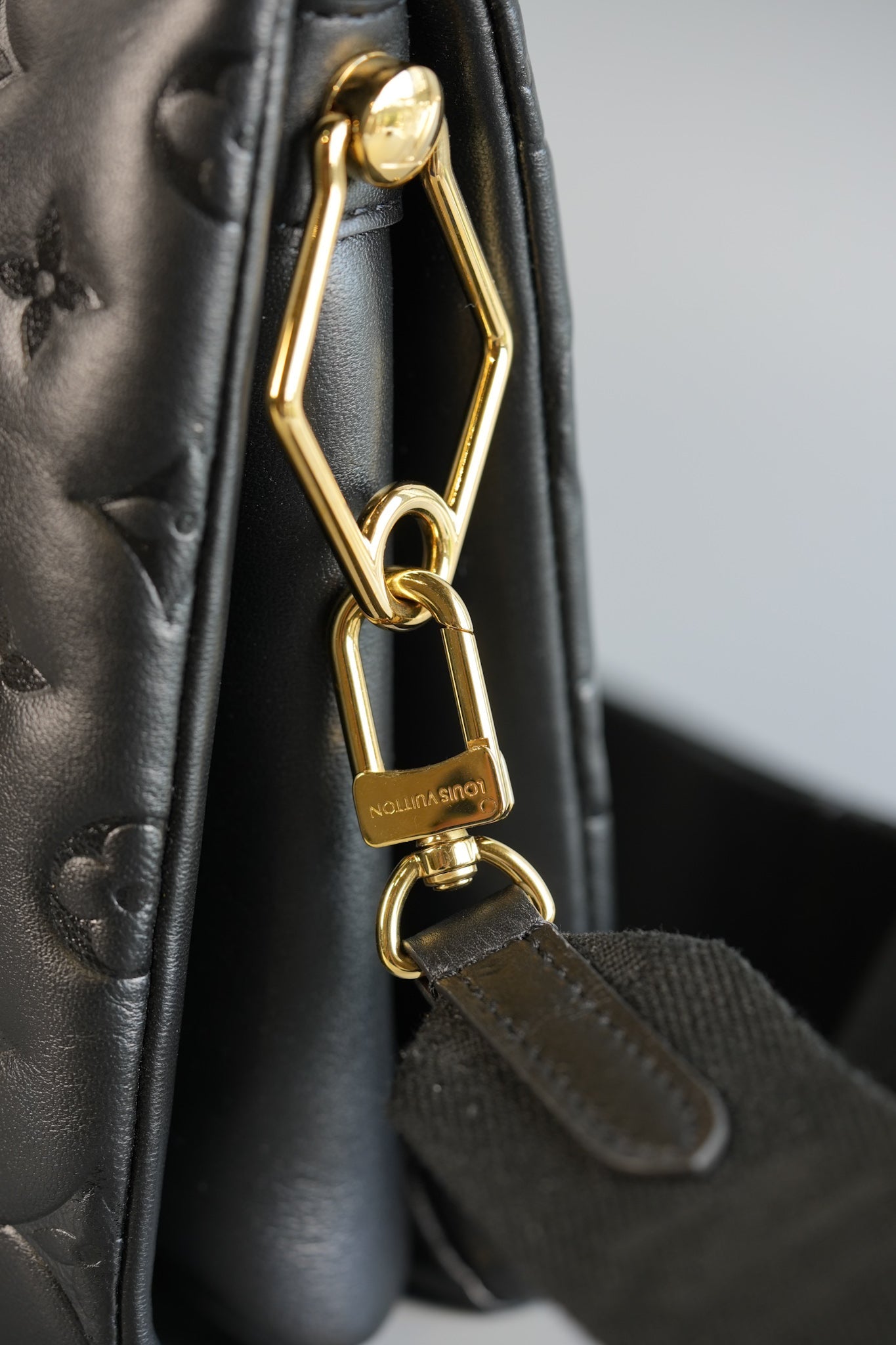 Coussin PM Black Monogram Lambskin in Gold Hardware (Microchip) | Purse Maison Luxury Bags Shop