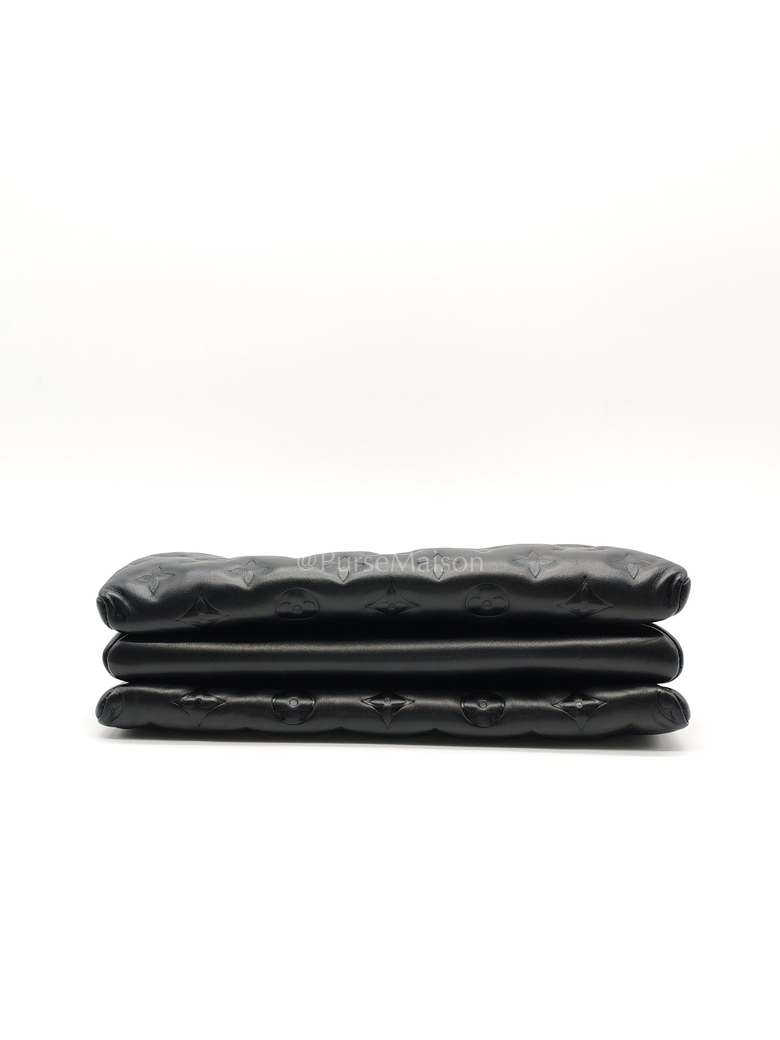 Coussin PM Black Monogram Lambskin Leather in Gold Hardware (Microchip) | Purse Maison Luxury Bags Shop