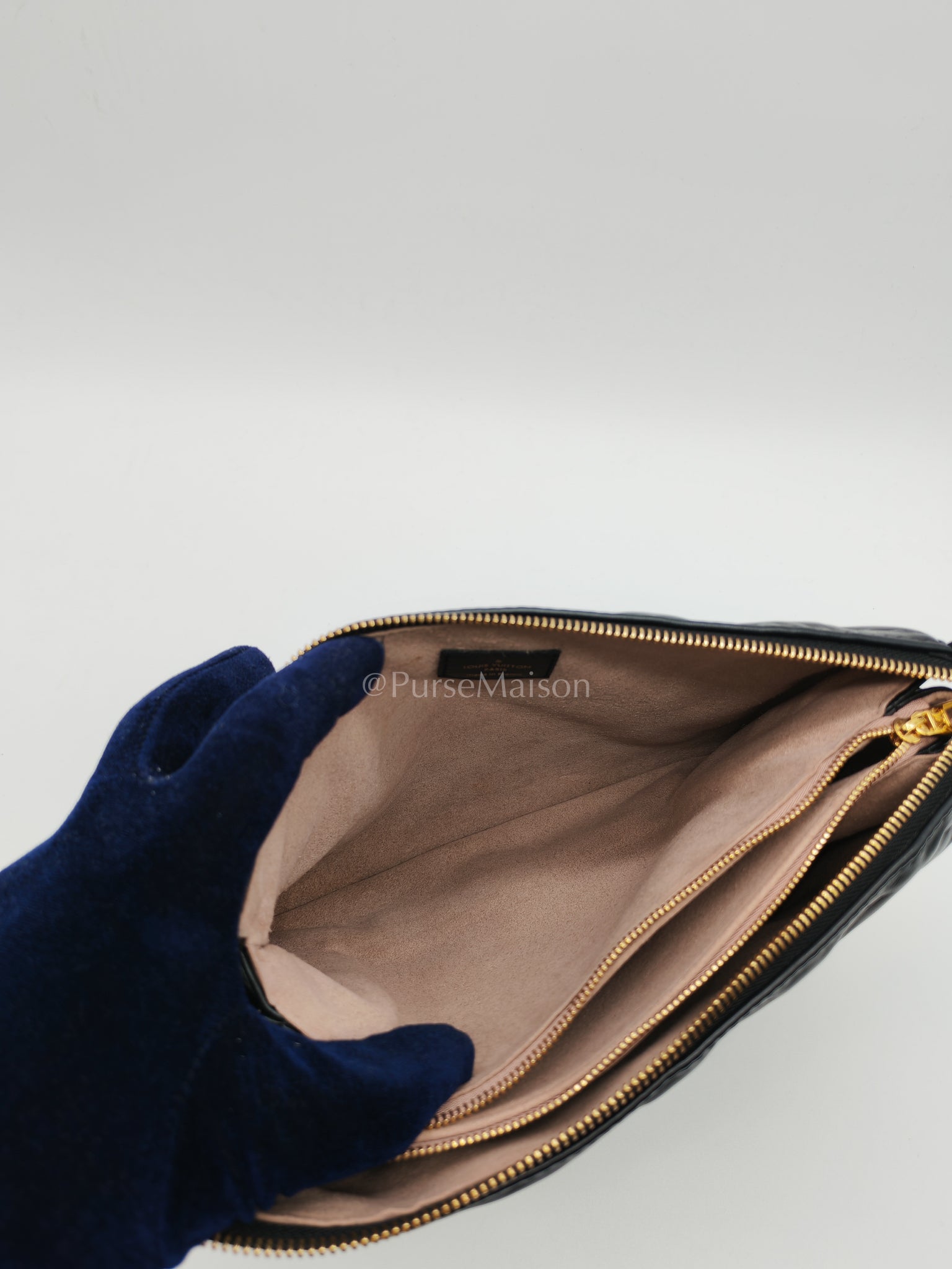 Coussin PM Black Monogram Lambskin Leather in Gold Hardware (Microchip) | Purse Maison Luxury Bags Shop