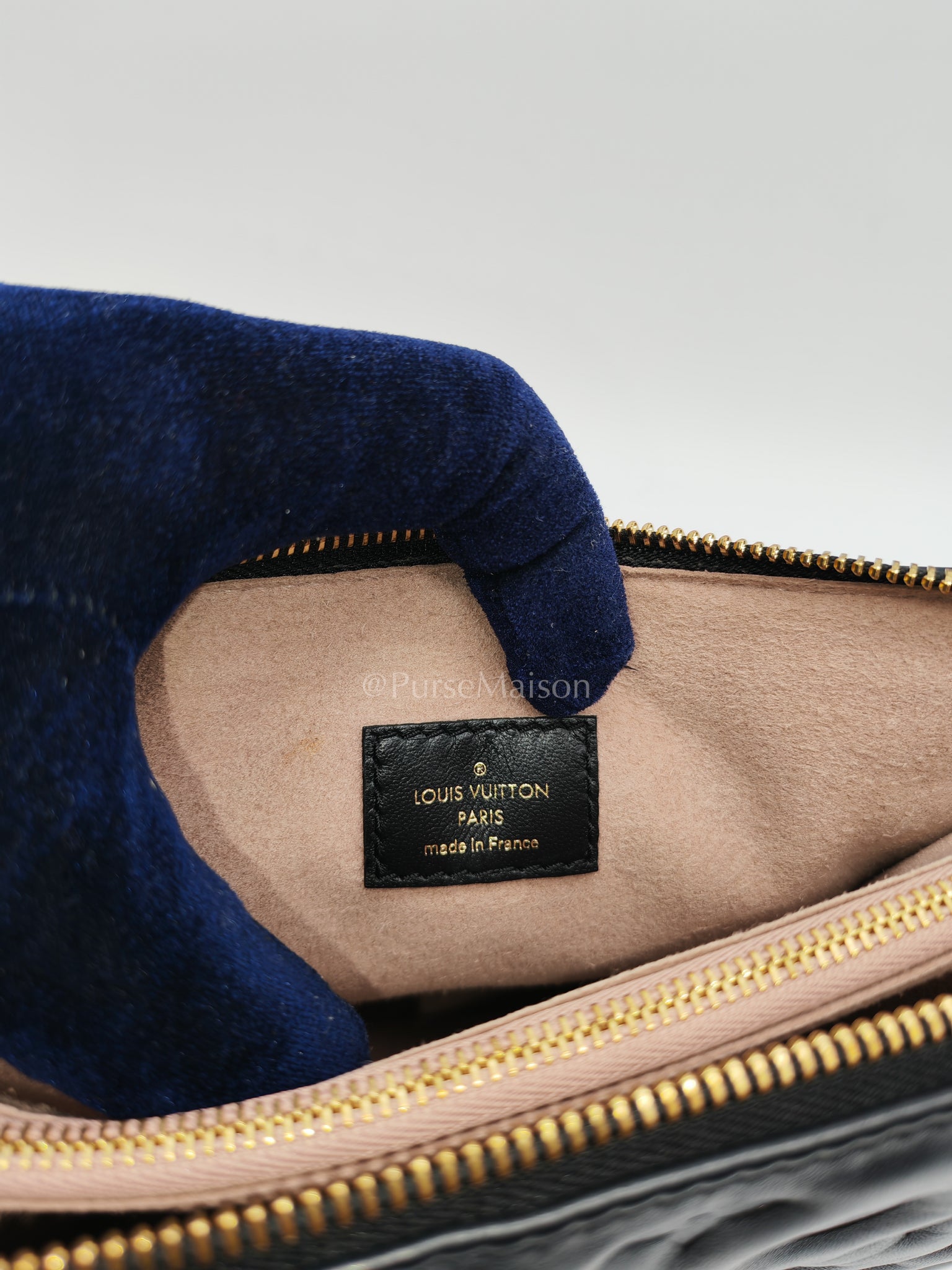 Coussin PM Black Monogram Lambskin Leather in Gold Hardware (Microchip) | Purse Maison Luxury Bags Shop