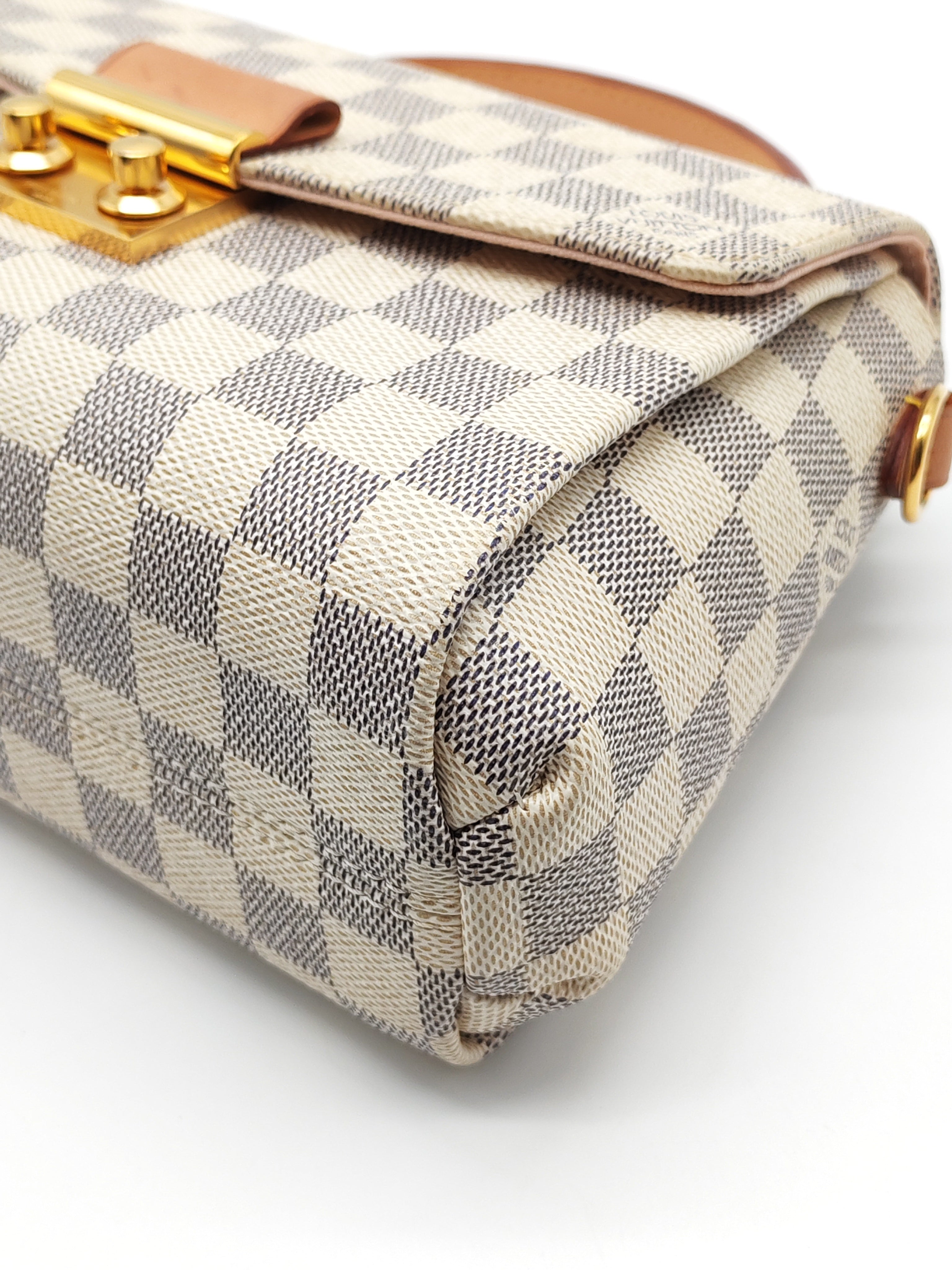 Croisette in Damier Azur Canvas & Gold Hardware (Datecode: ML2189) | Purse Maison Luxury Bags Shop