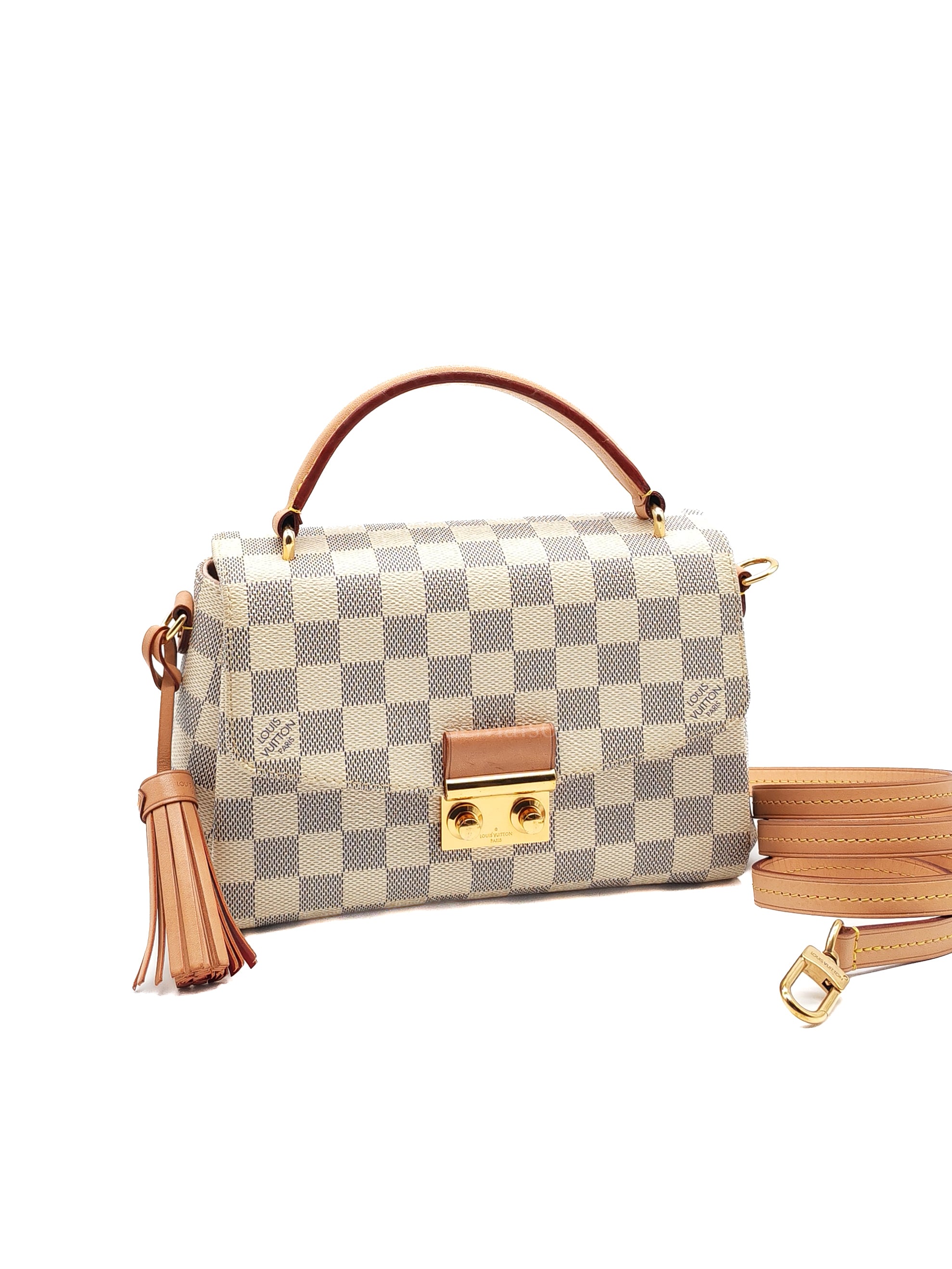 Croisette in Damier Azur Canvas & Gold Hardware (Datecode: ML2189) | Purse Maison Luxury Bags Shop