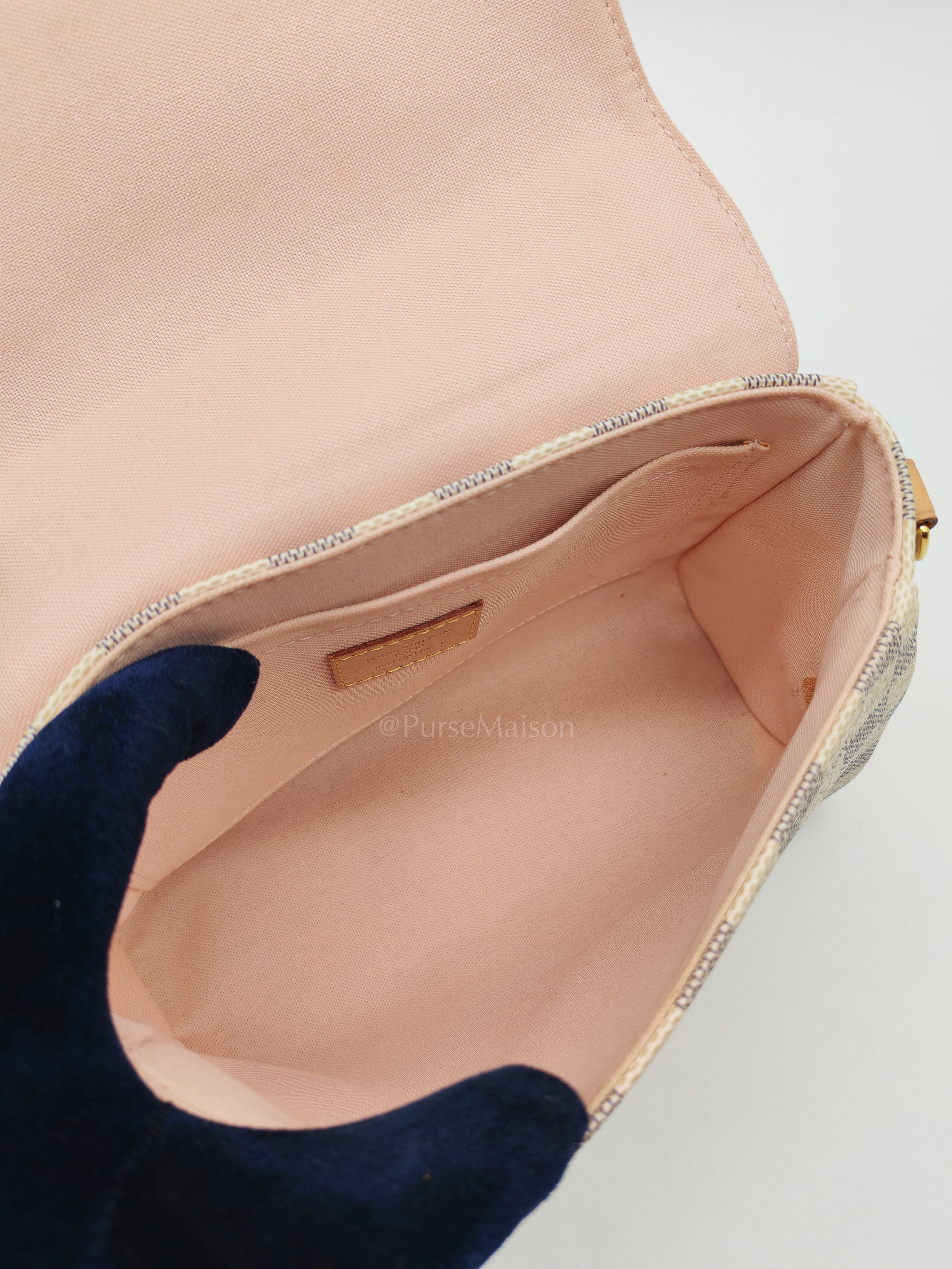 Croisette in Damier Azur Canvas & Gold Hardware (Datecode: ML2189) | Purse Maison Luxury Bags Shop