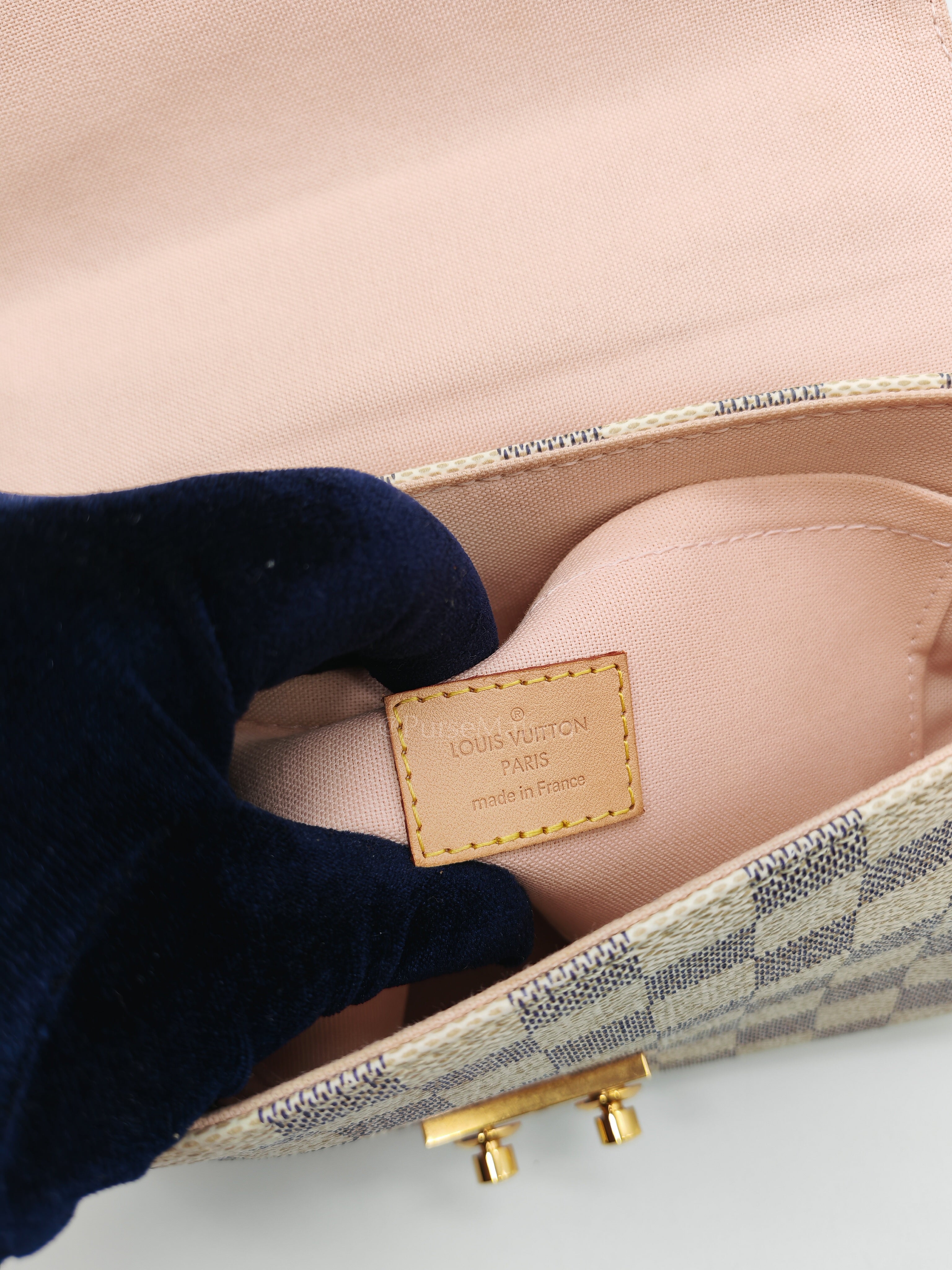 Croisette in Damier Azur Canvas & Gold Hardware (Datecode: ML2189) | Purse Maison Luxury Bags Shop