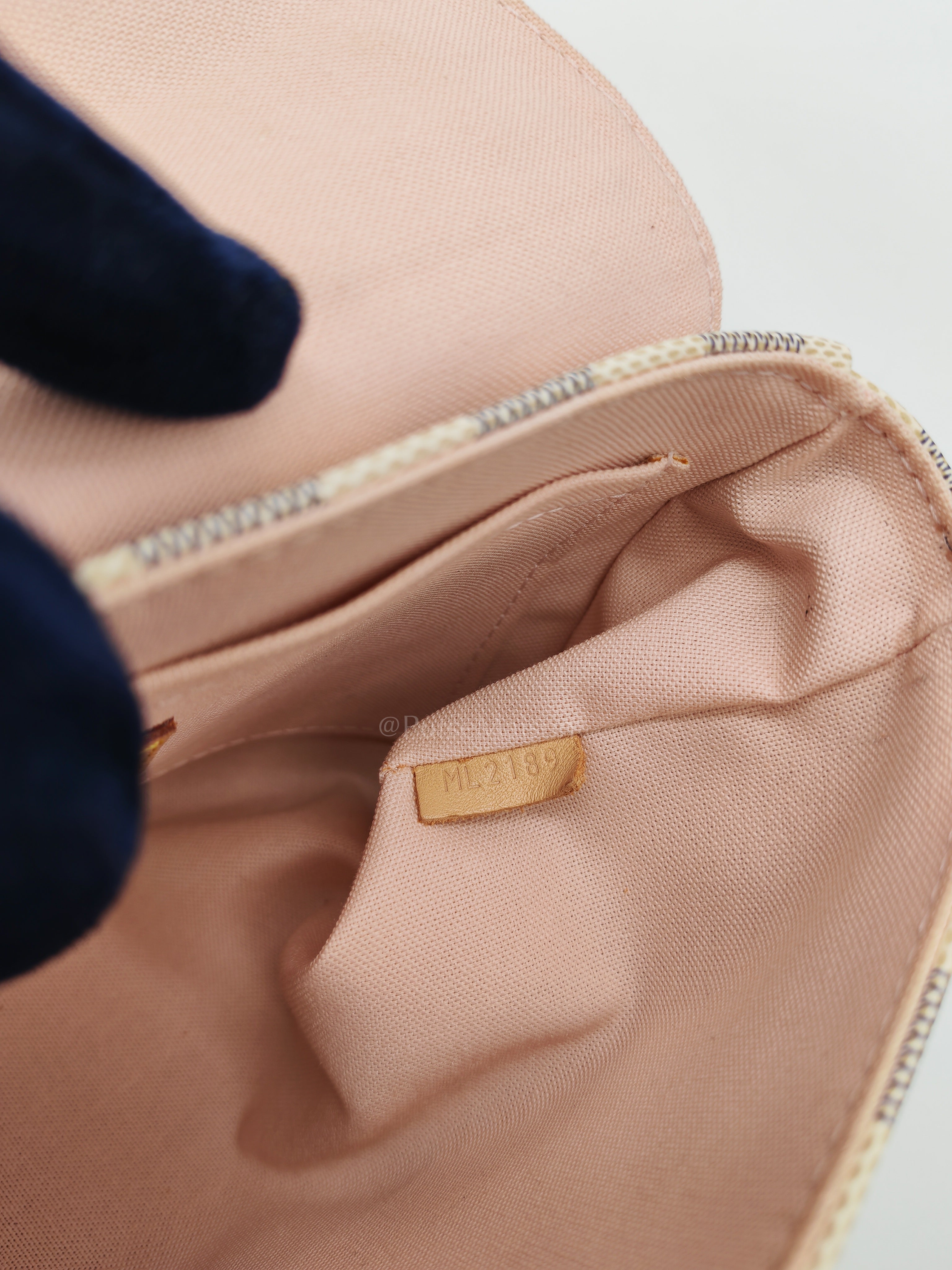 Croisette in Damier Azur Canvas & Gold Hardware (Datecode: ML2189) | Purse Maison Luxury Bags Shop
