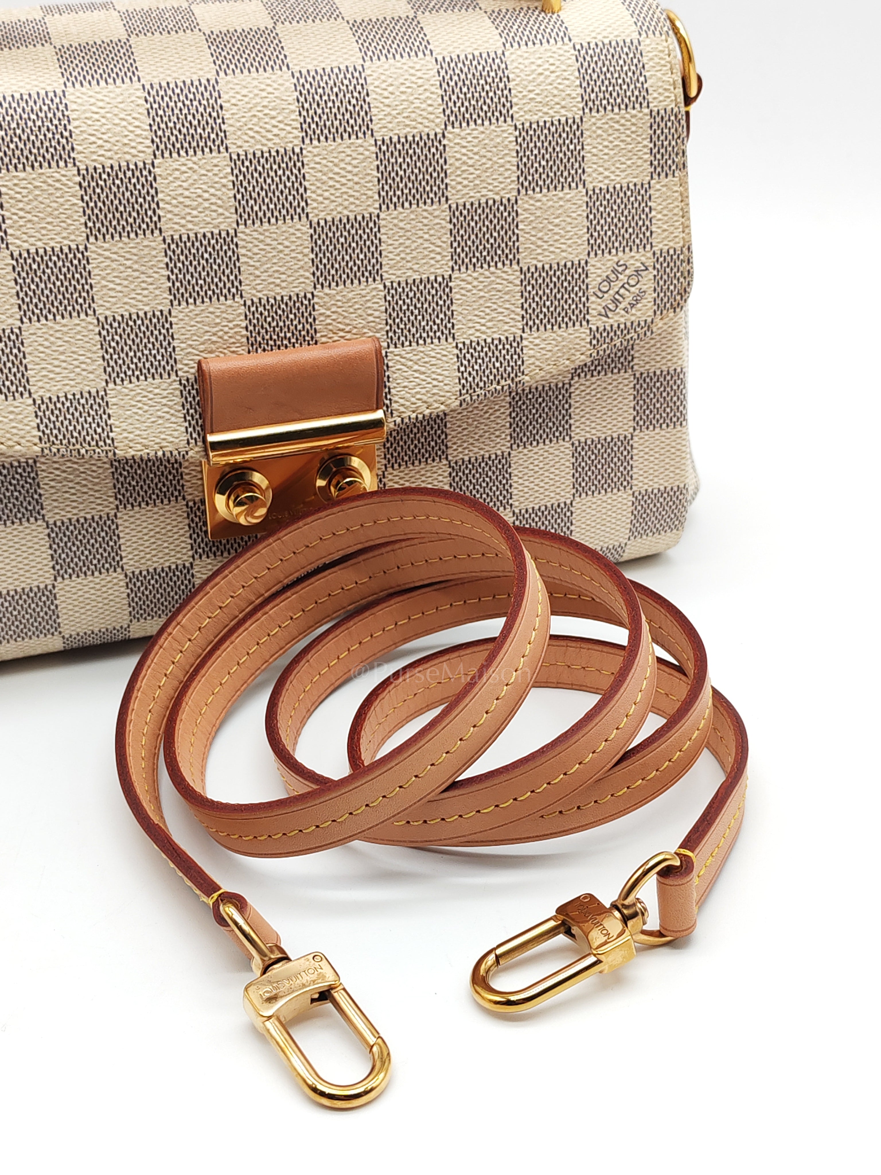 Croisette in Damier Azur Canvas & Gold Hardware (Datecode: ML2189) | Purse Maison Luxury Bags Shop