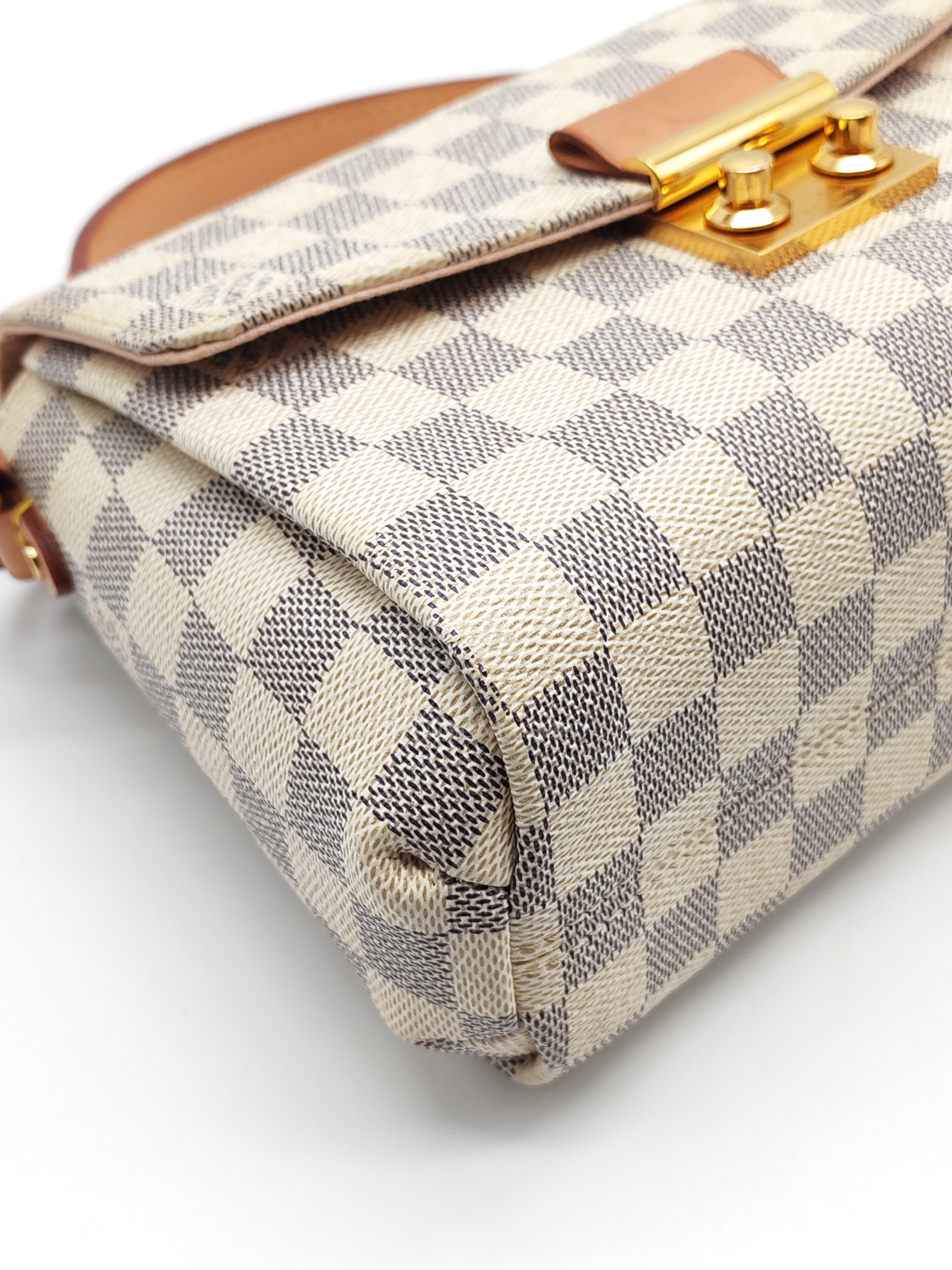 Croisette in Damier Azur Canvas & Gold Hardware (Datecode: ML2189) | Purse Maison Luxury Bags Shop