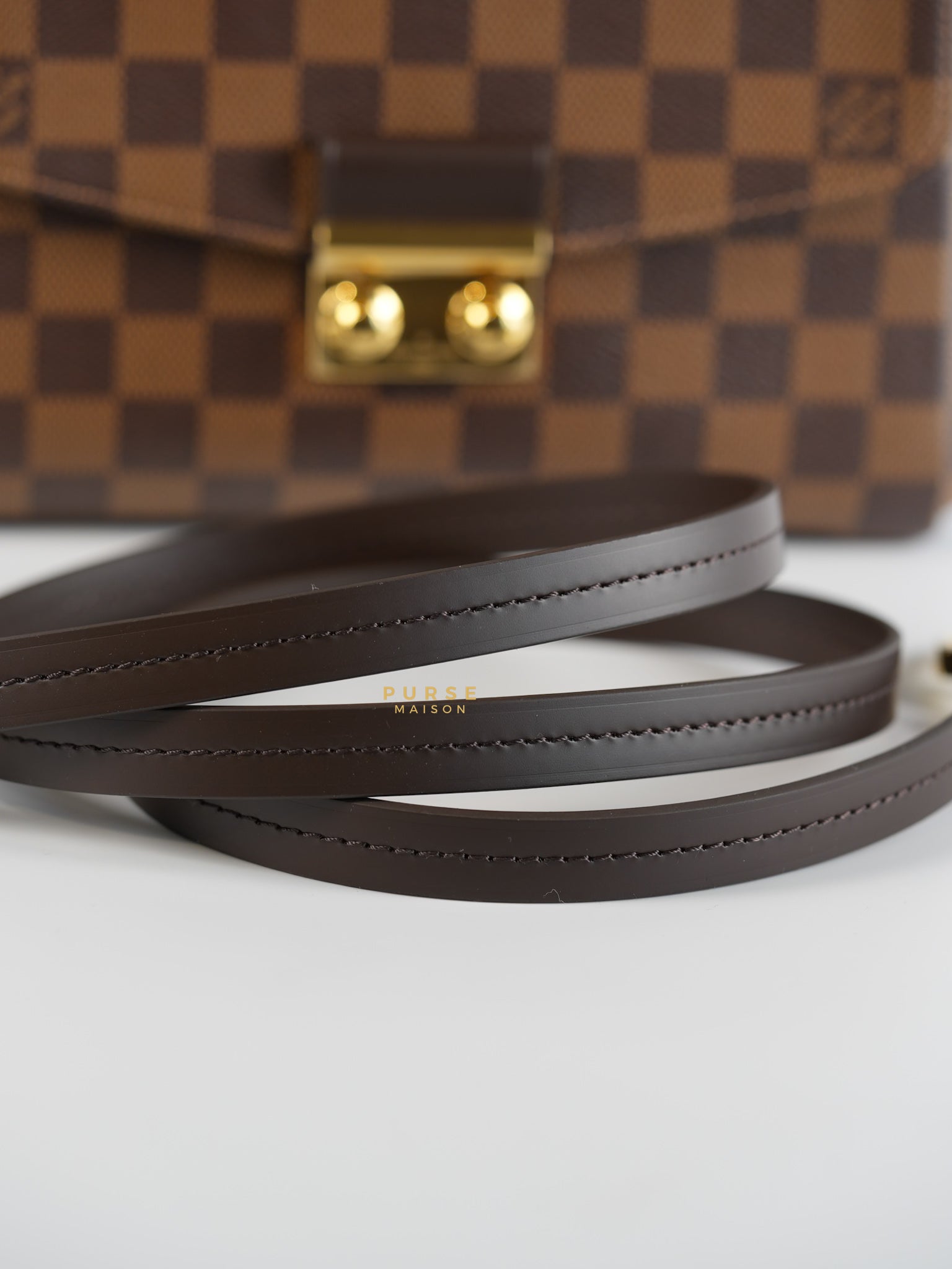 Croisette in Damier Ebene (Microchip) | Purse Maison Luxury Bags Shop