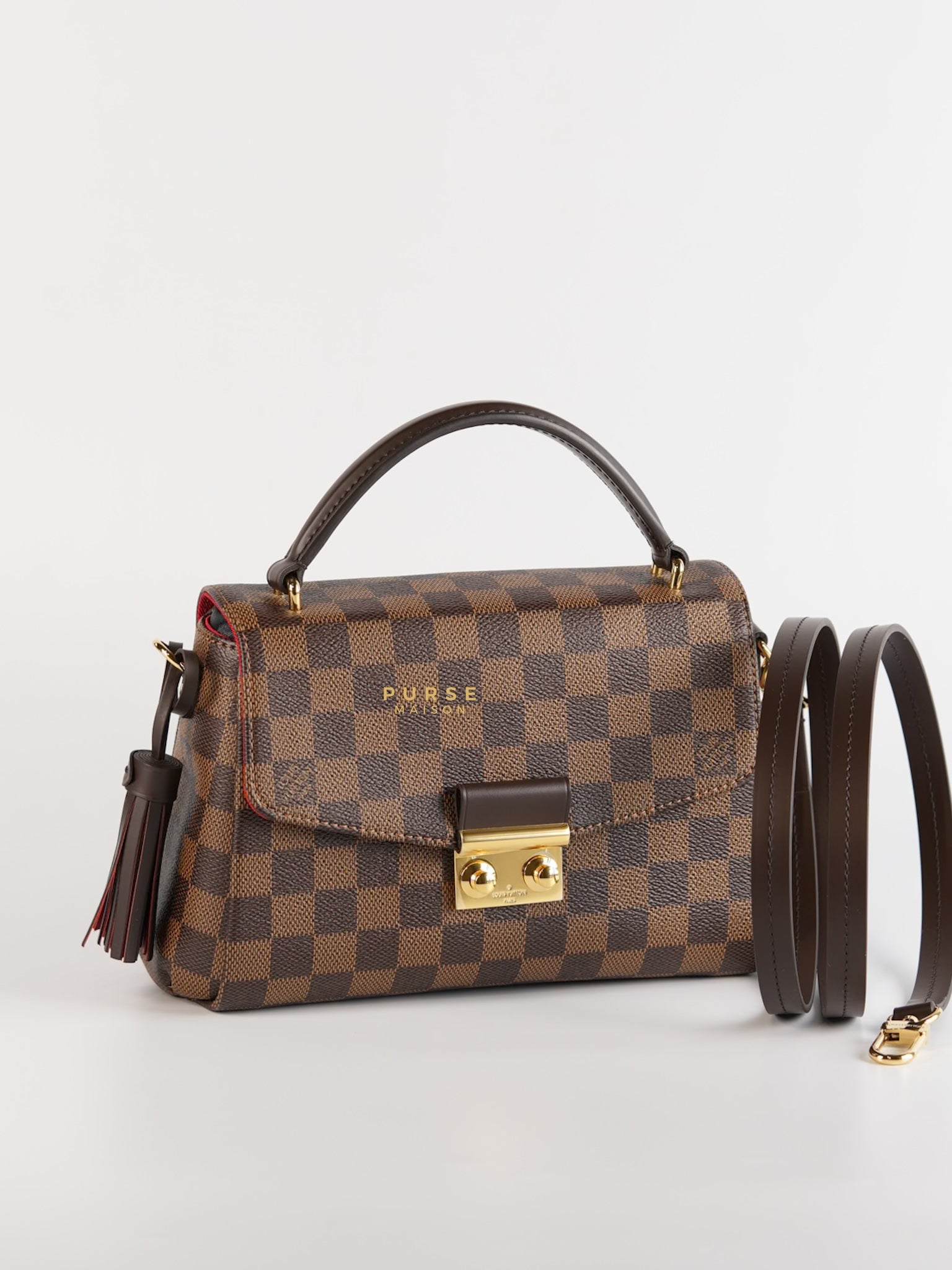 Croisette in Damier Ebene (Microchip) | Purse Maison Luxury Bags Shop