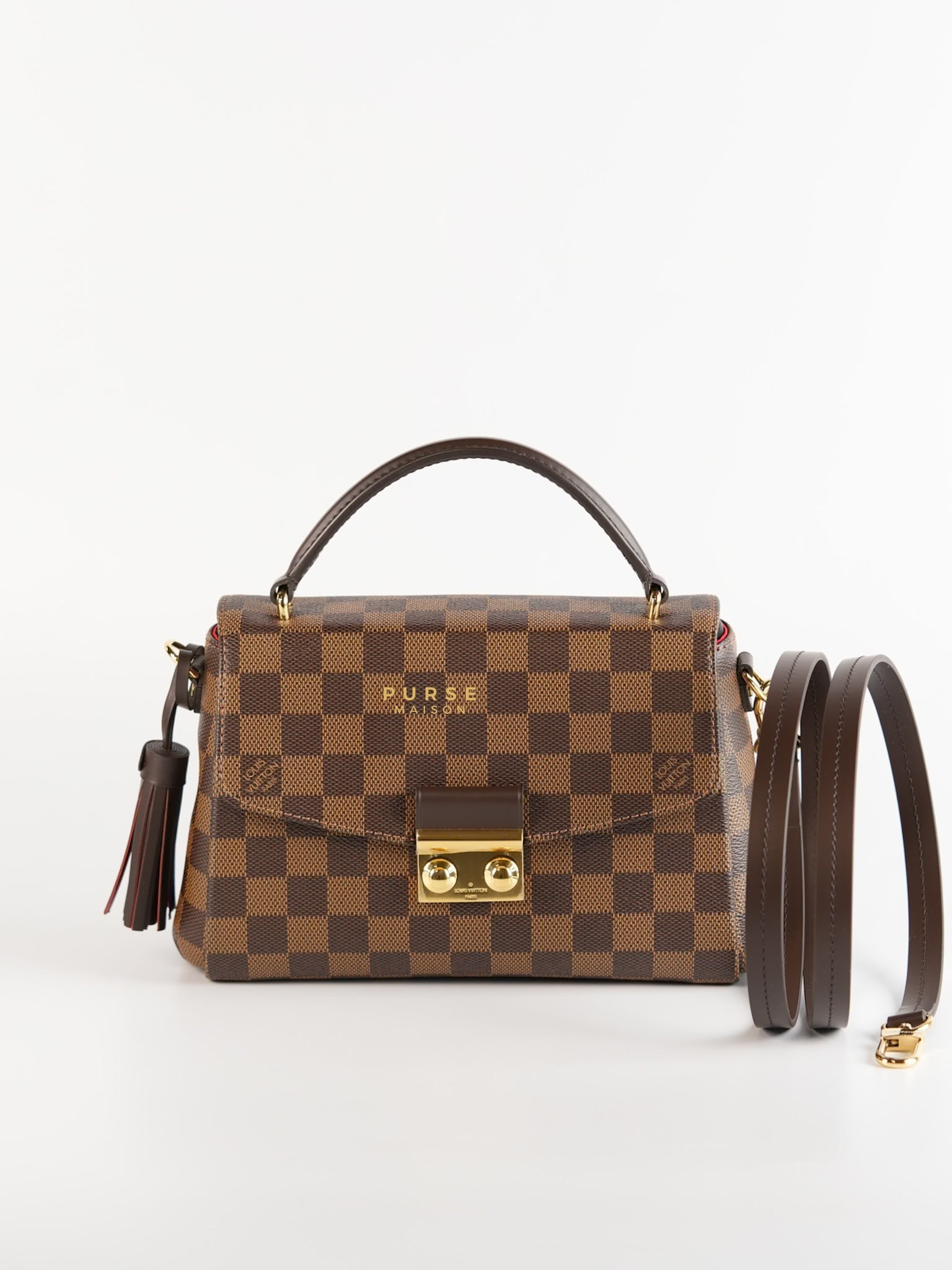 Croisette in Damier Ebene (Microchip) | Purse Maison Luxury Bags Shop