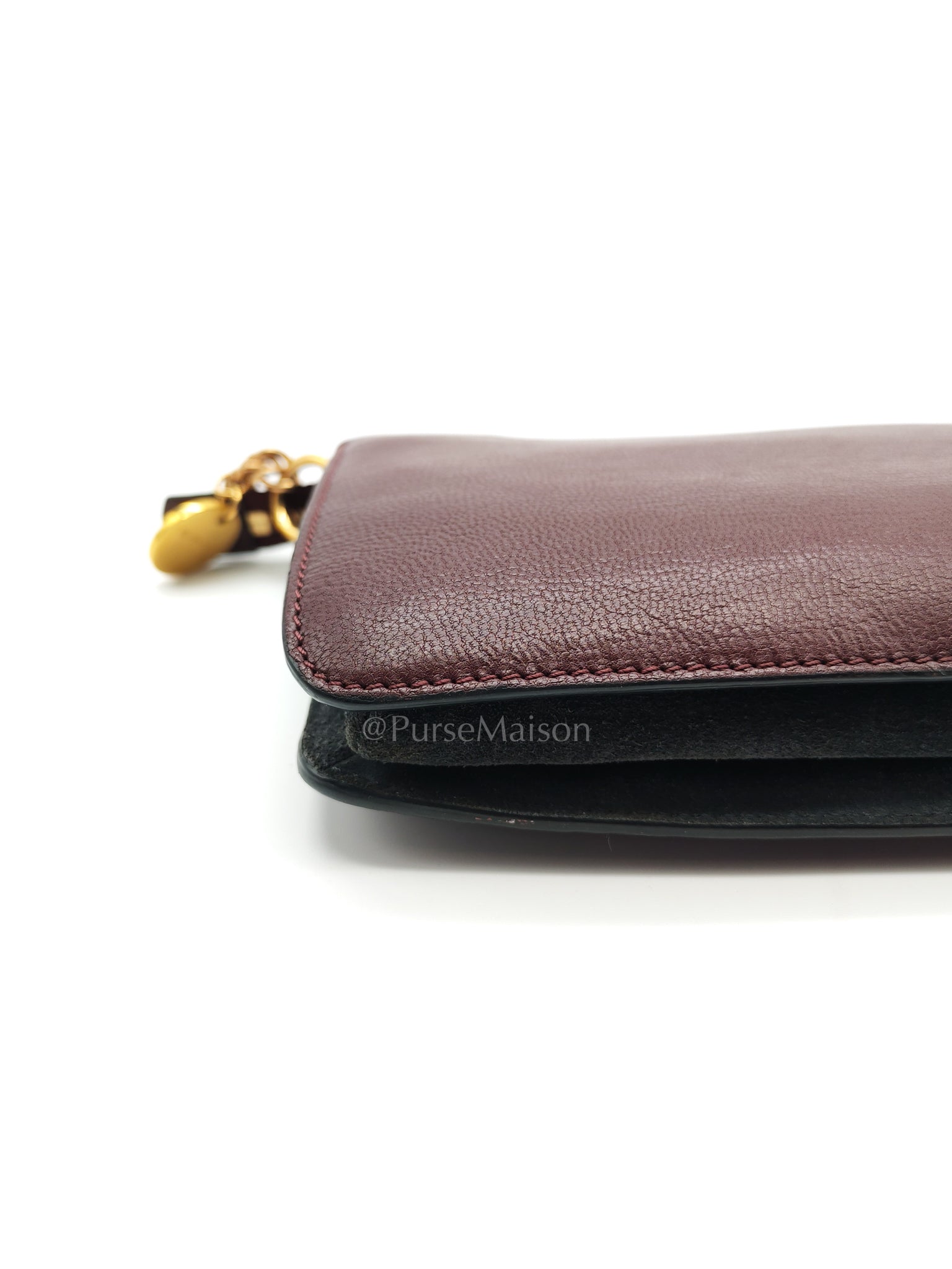 Cross 3 Burgundy in Calfskin Leather Crossbody Bag | Purse Maison Luxury Bags Shop