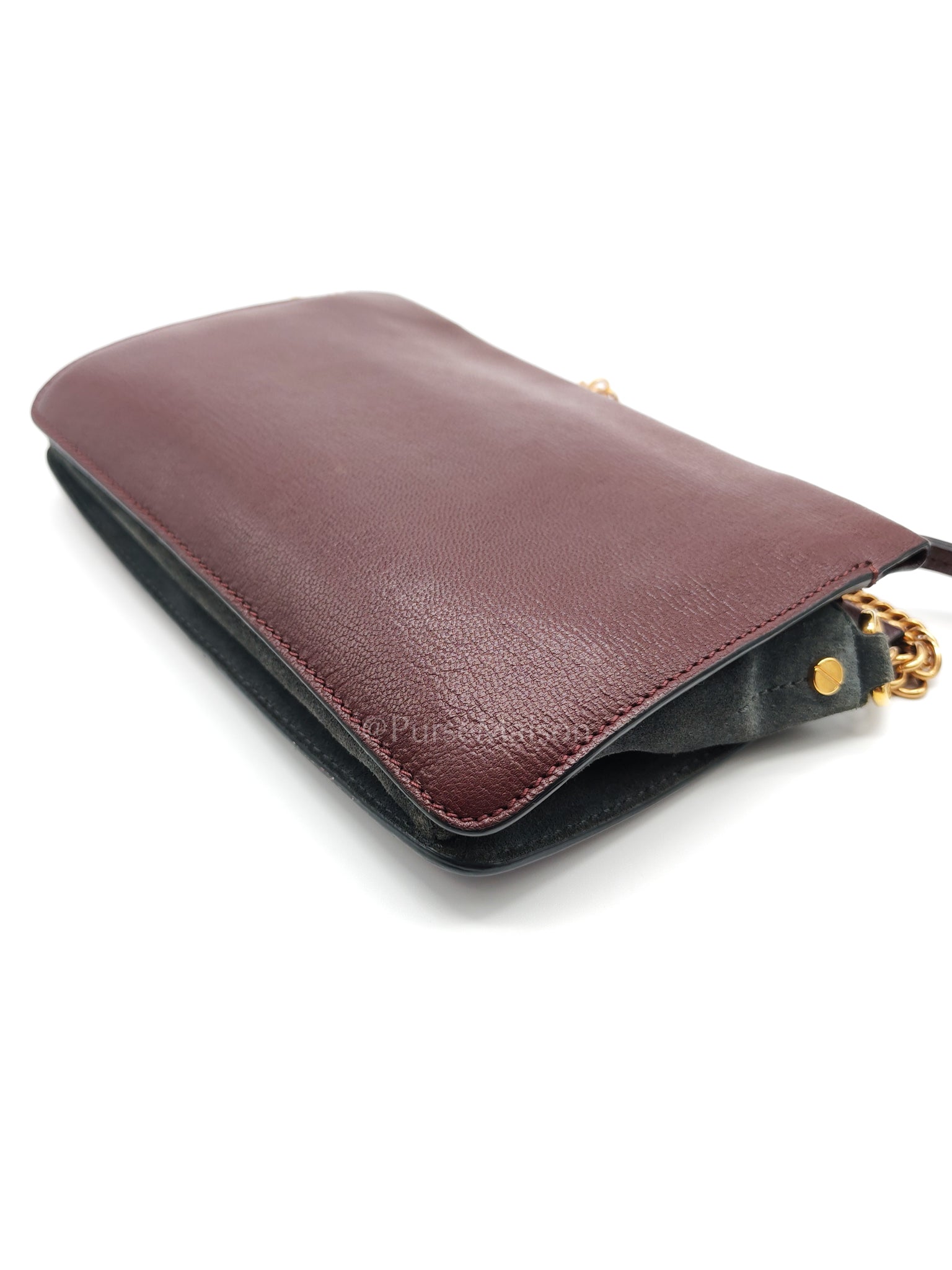 Cross 3 Burgundy in Calfskin Leather Crossbody Bag | Purse Maison Luxury Bags Shop