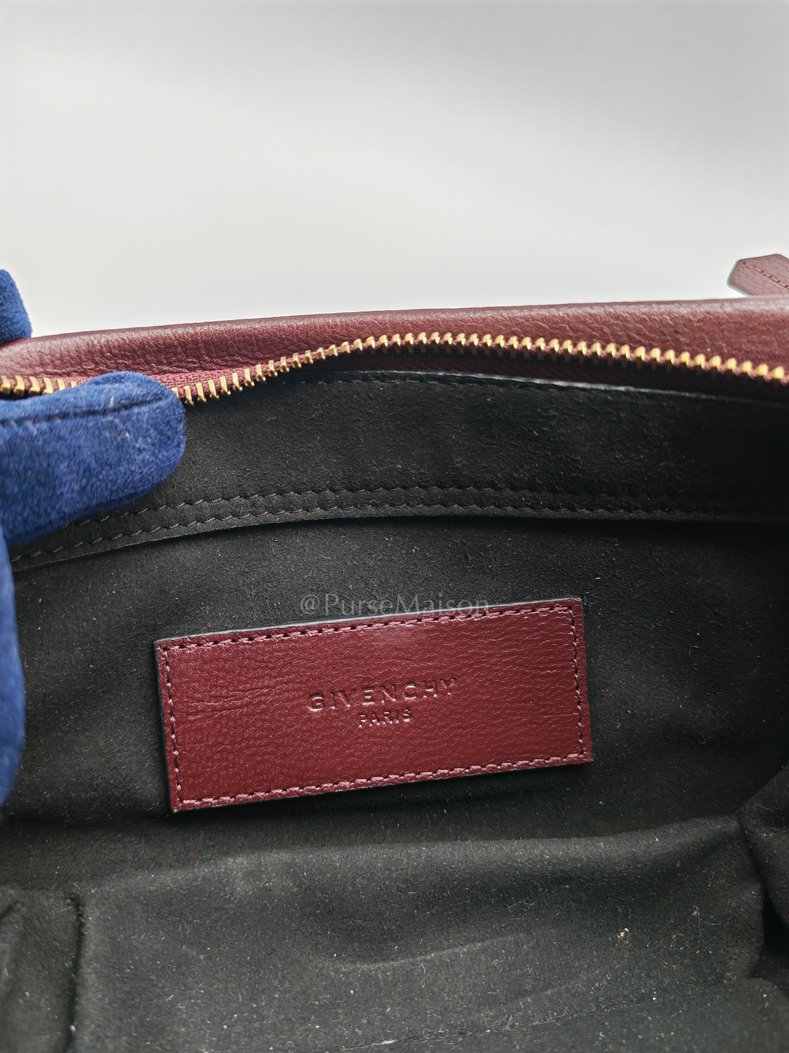 Cross 3 Burgundy in Calfskin Leather Crossbody Bag | Purse Maison Luxury Bags Shop