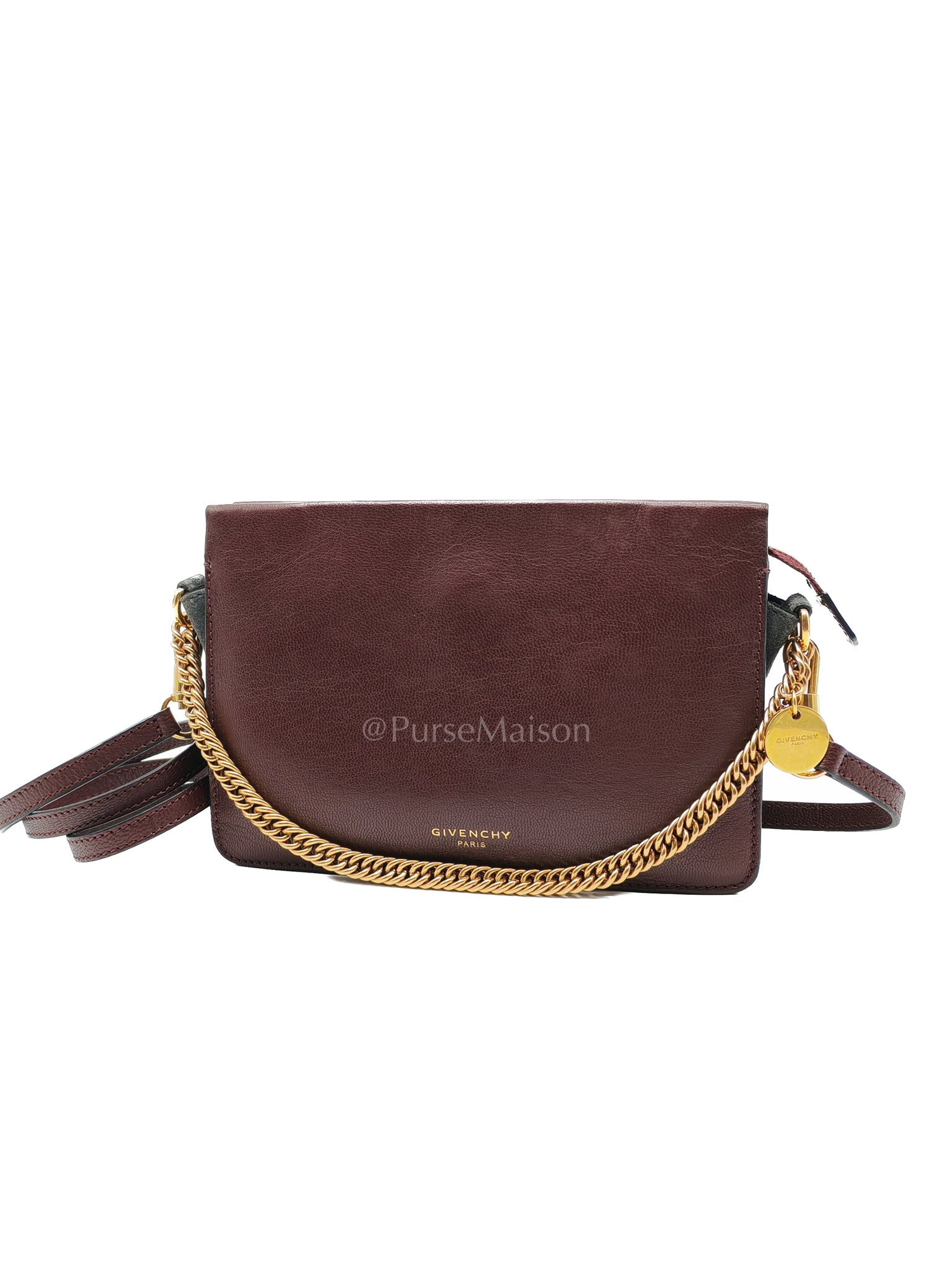 Cross 3 Burgundy in Calfskin Leather Crossbody Bag | Purse Maison Luxury Bags Shop