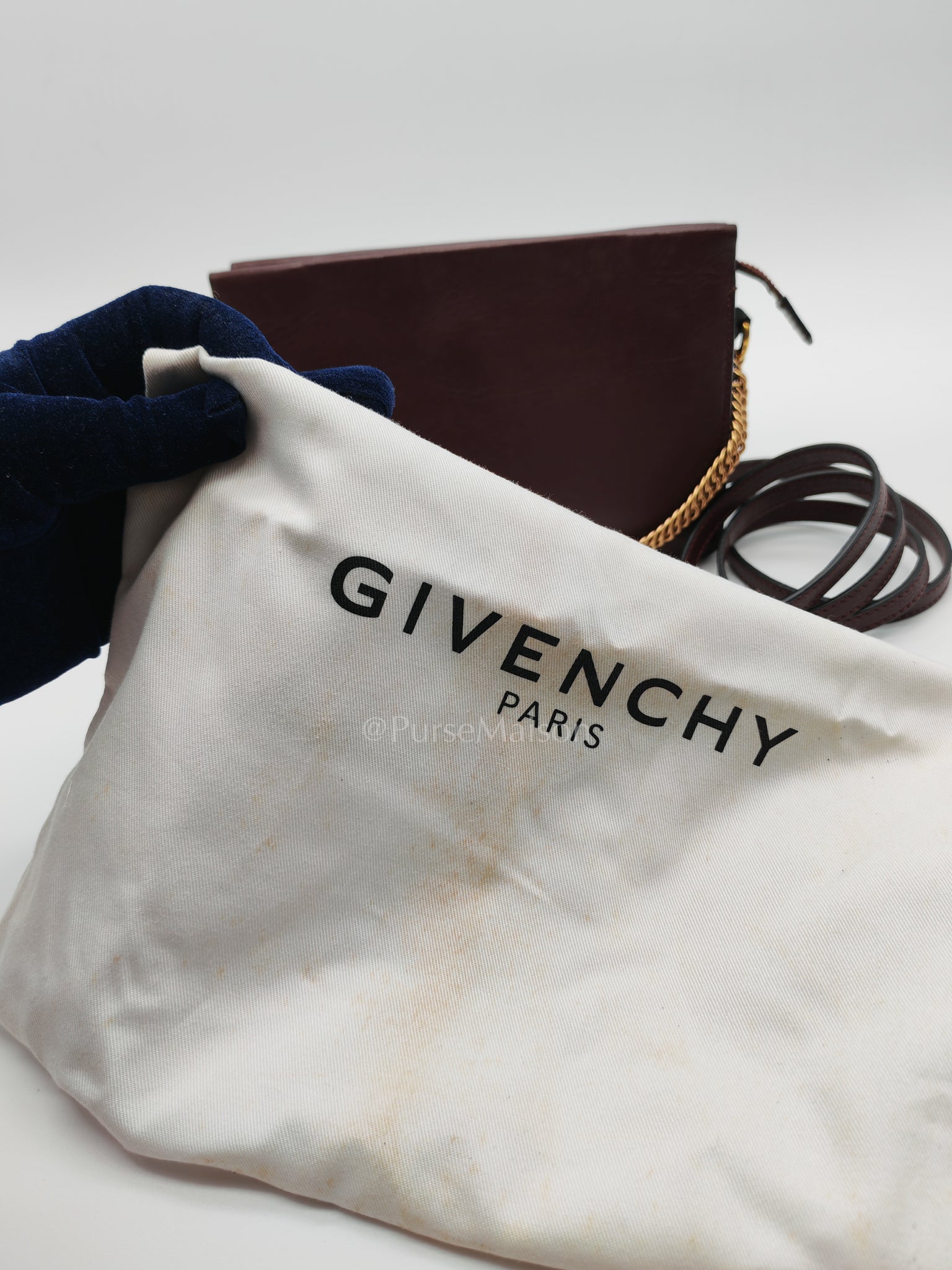 Cross 3 Burgundy in Calfskin Leather Crossbody Bag | Purse Maison Luxury Bags Shop