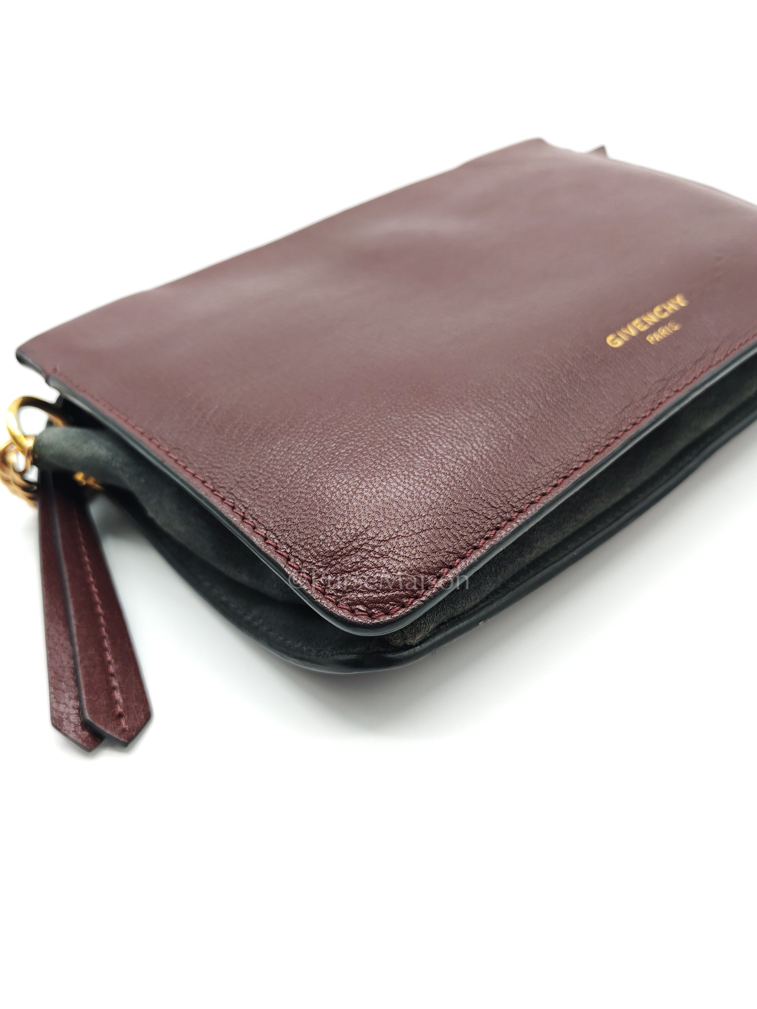 Cross 3 Burgundy in Calfskin Leather Crossbody Bag | Purse Maison Luxury Bags Shop