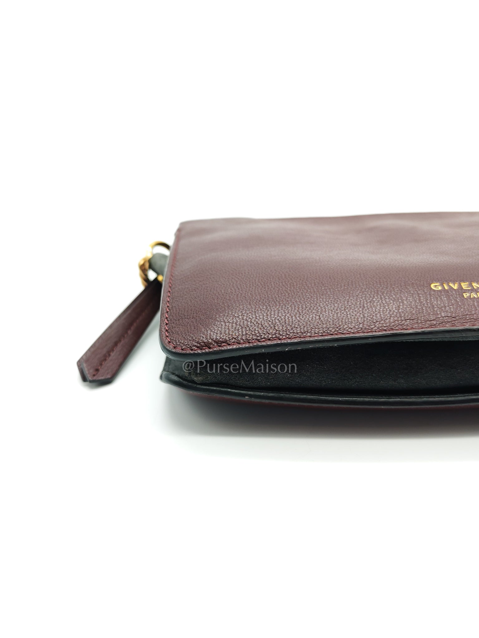 Cross 3 Burgundy in Calfskin Leather Crossbody Bag | Purse Maison Luxury Bags Shop