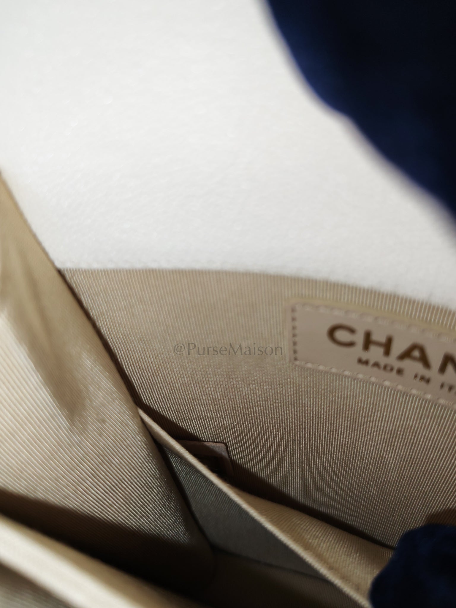 Cruise Boy North South in Off White Caviar Leather and Light Gold Hardware Series 28 | Purse Maison Luxury Bags Shop