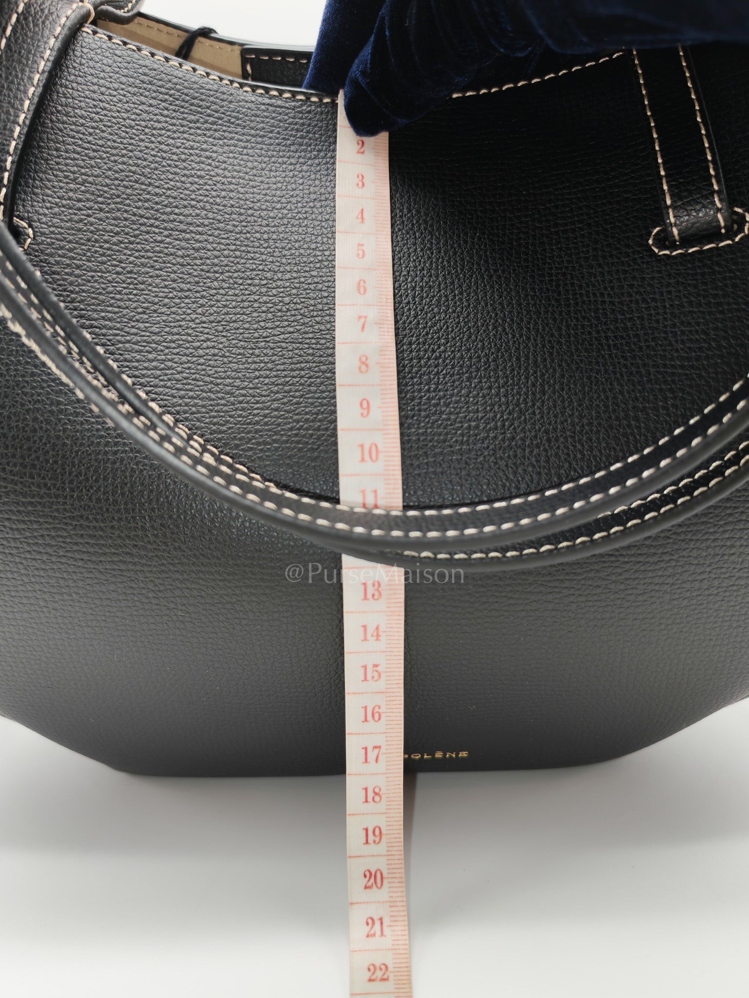 Cyme Mini in Black Grained Leather Tote Bag | Purse Maison Luxury Bags Shop