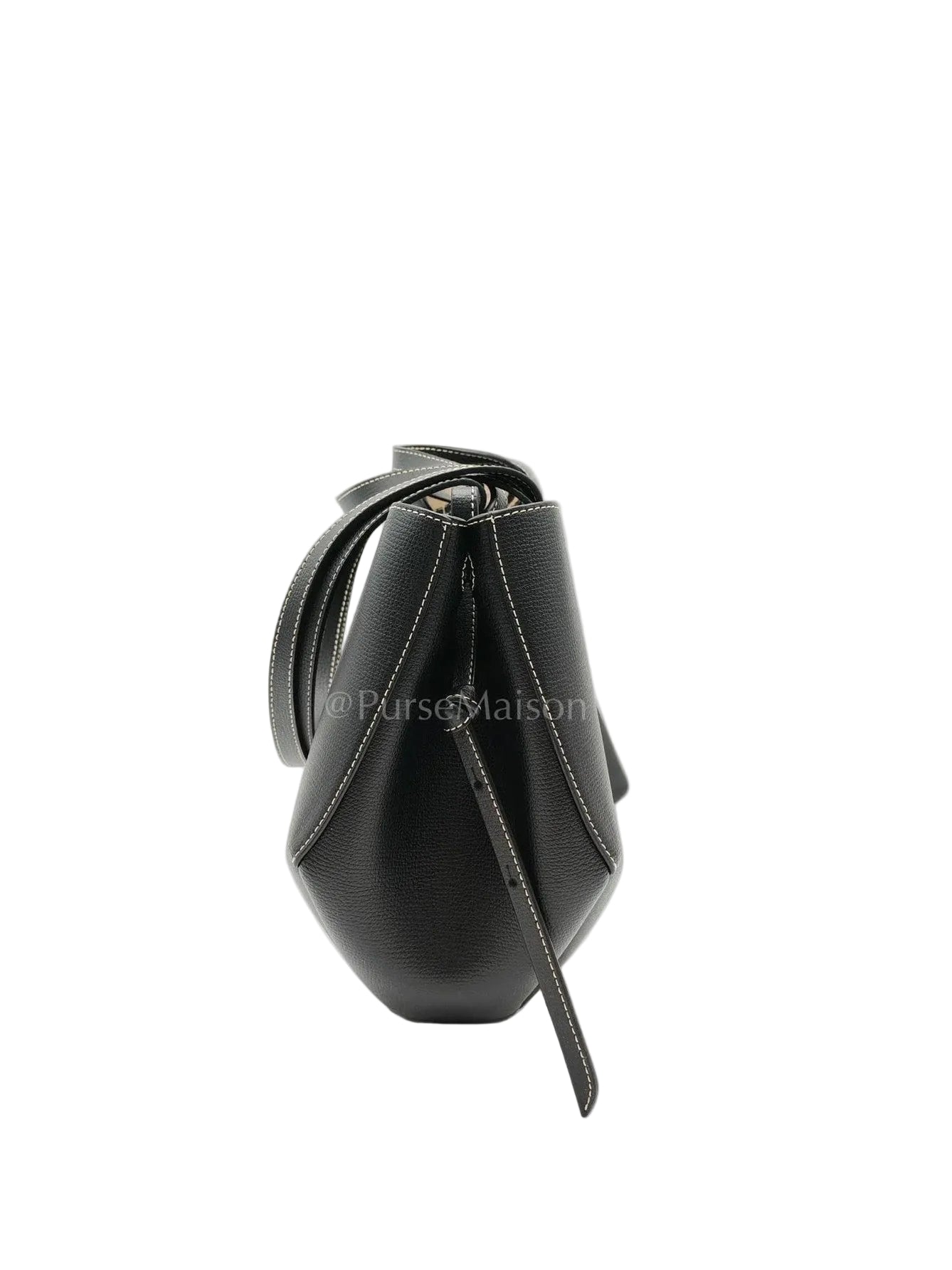 Cyme Mini in Black Grained Leather Tote Bag | Purse Maison Luxury Bags Shop