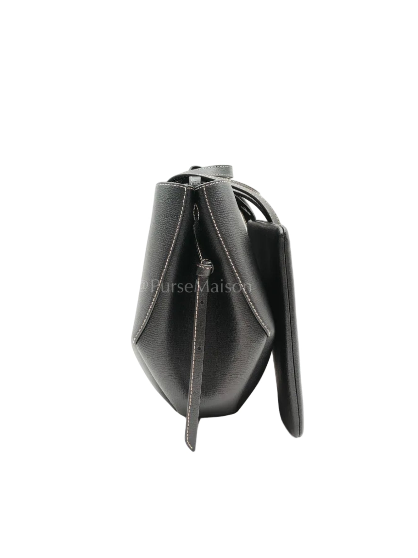 Cyme Mini in Black Grained Leather Tote Bag | Purse Maison Luxury Bags Shop