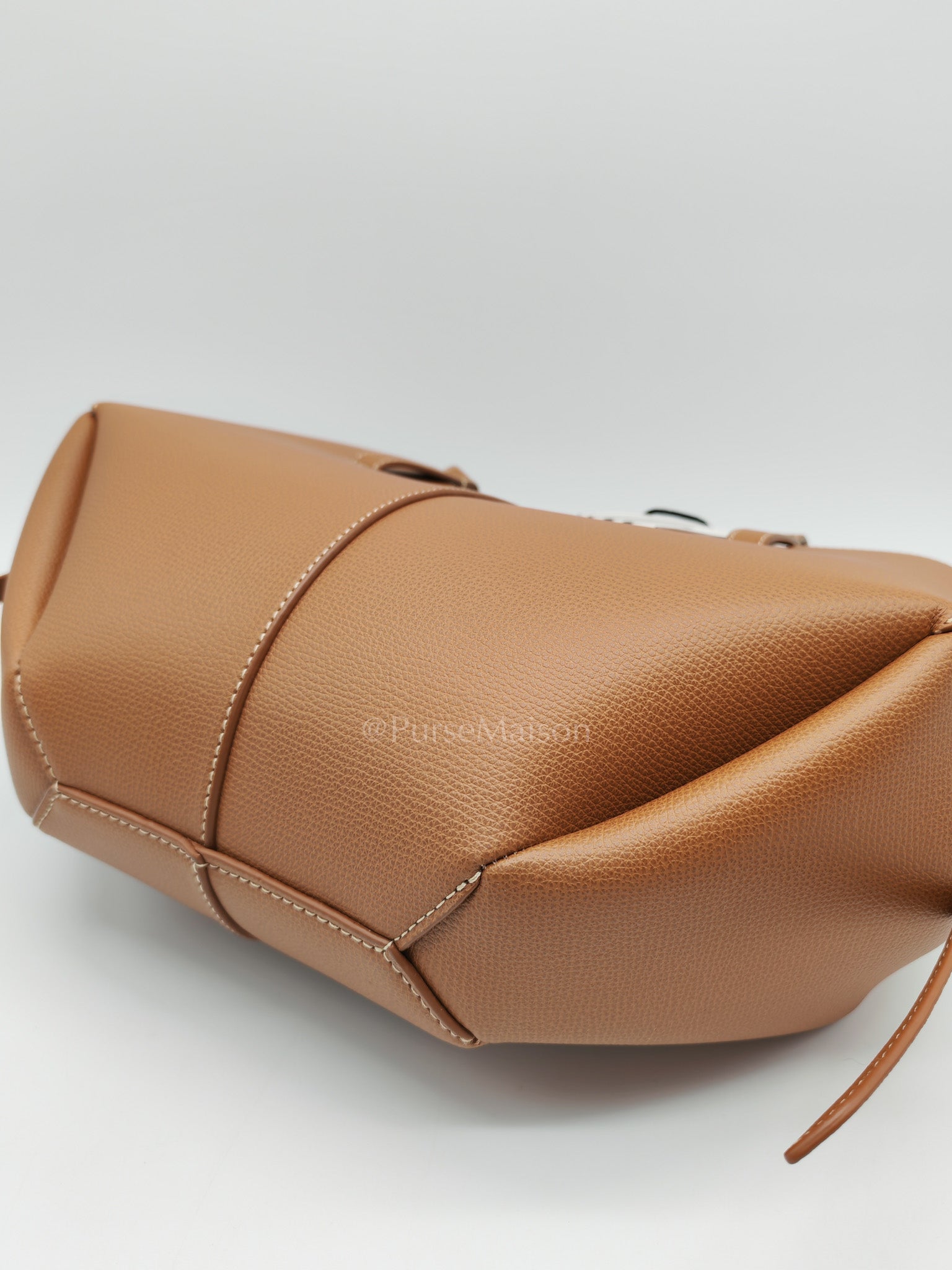 Cyme Mini in Camel Grained Leather | Purse Maison Luxury Bags Shop
