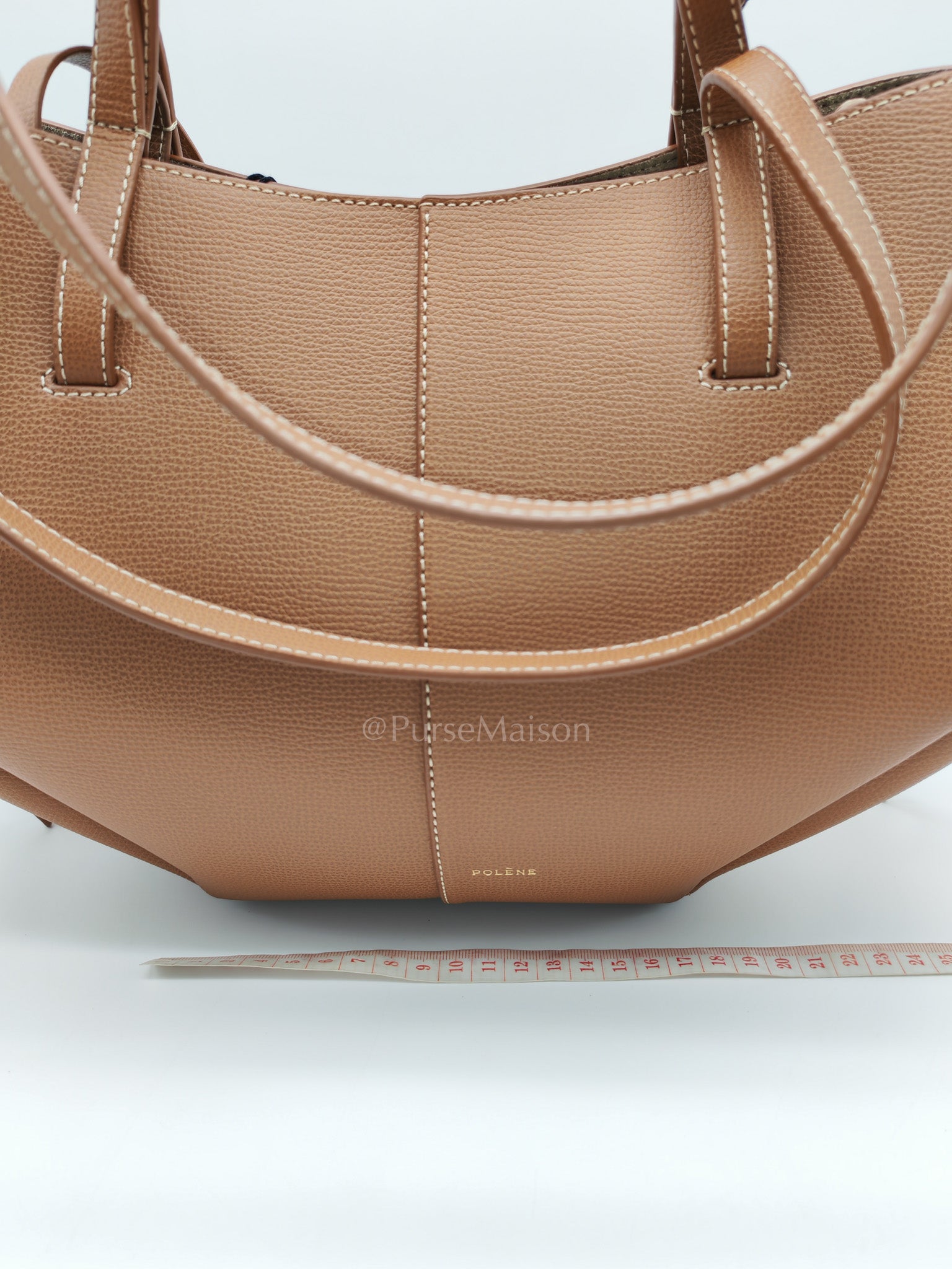 Cyme Mini in Camel Grained Leather | Purse Maison Luxury Bags Shop