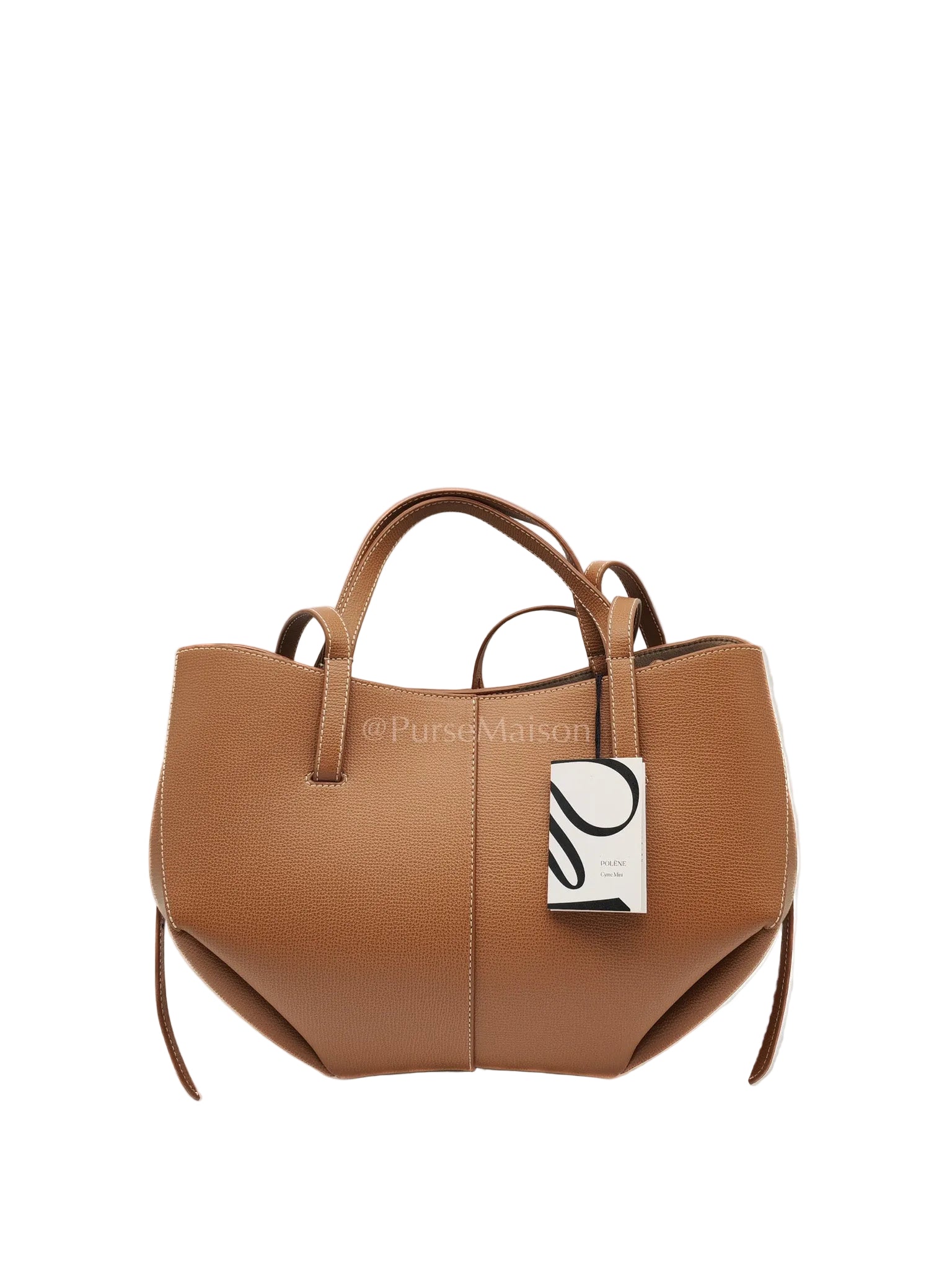 Cyme Mini in Camel Grained Leather | Purse Maison Luxury Bags Shop