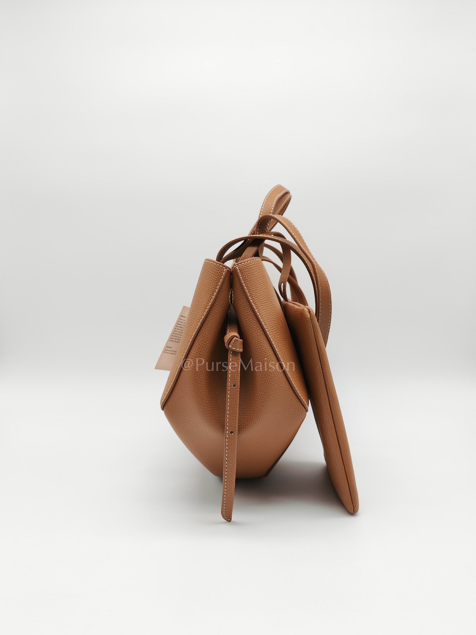 Cyme Mini in Camel Grained Leather | Purse Maison Luxury Bags Shop