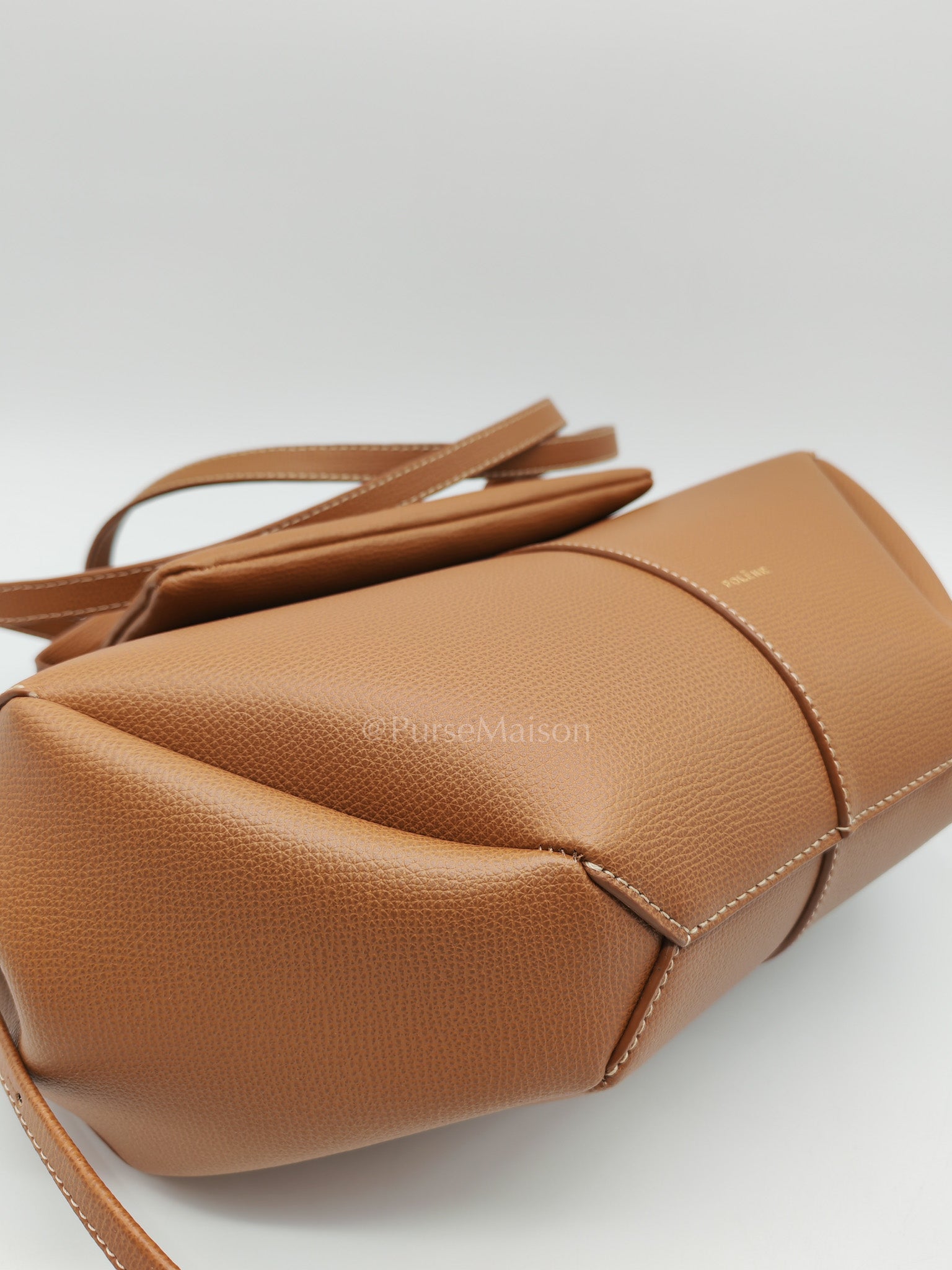 Cyme Mini in Camel Grained Leather | Purse Maison Luxury Bags Shop