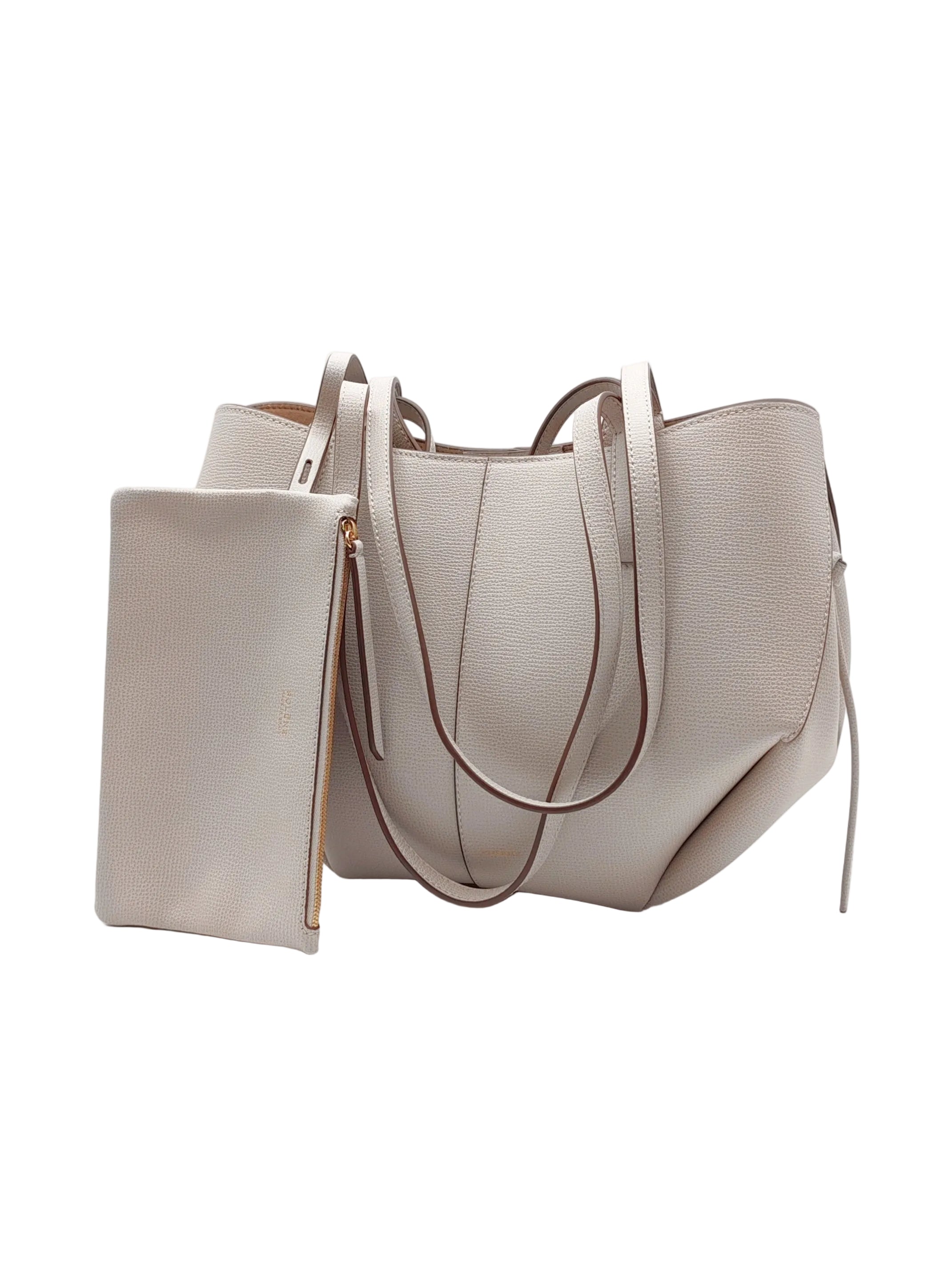 Cyme Mini in Mist Graine Leather Tote Bag | Purse Maison Luxury Bags Shop