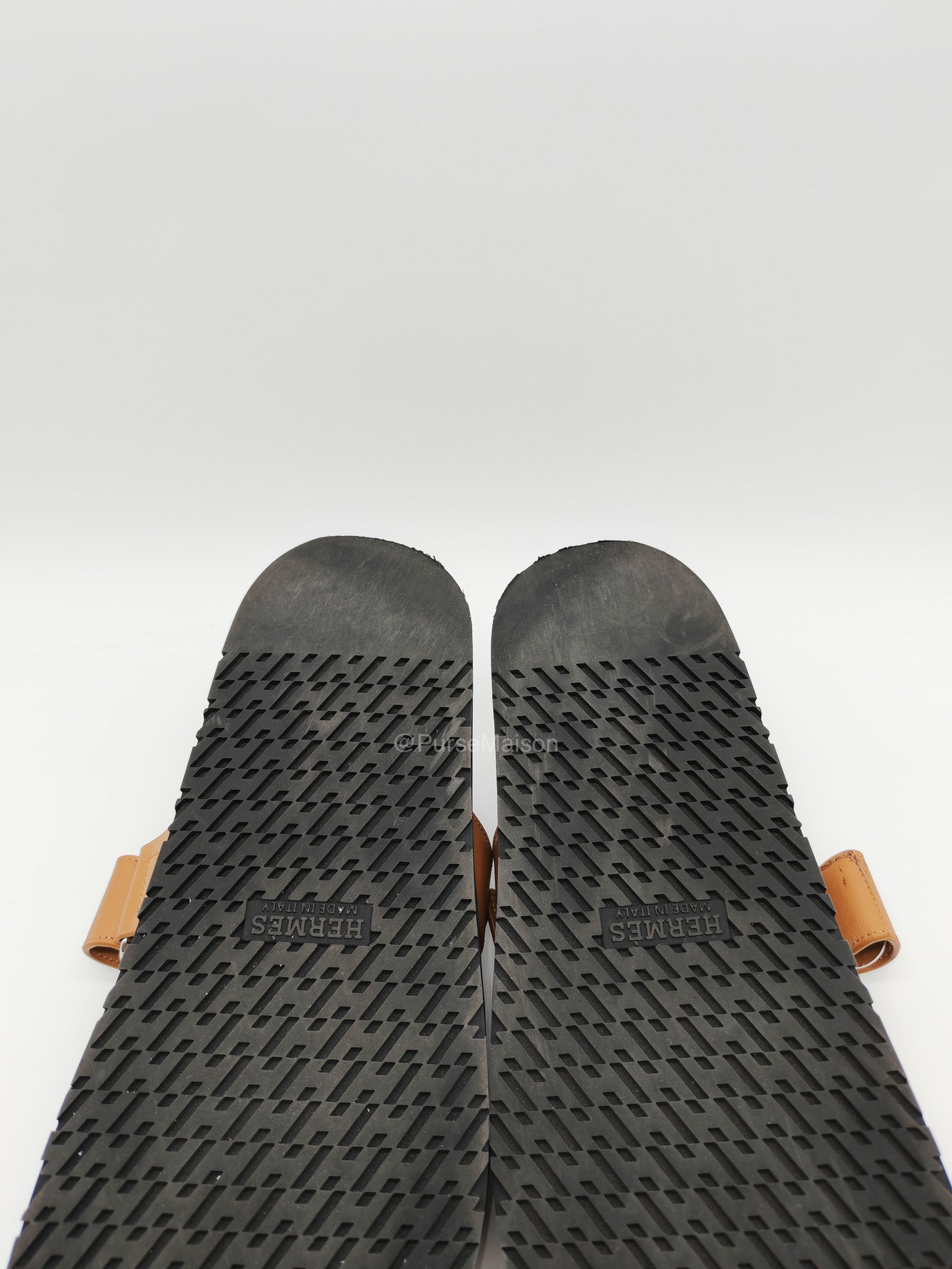 Hermes Chypre Sandal in Naturel Calfskin Leather Size 44 EU (29 cm)