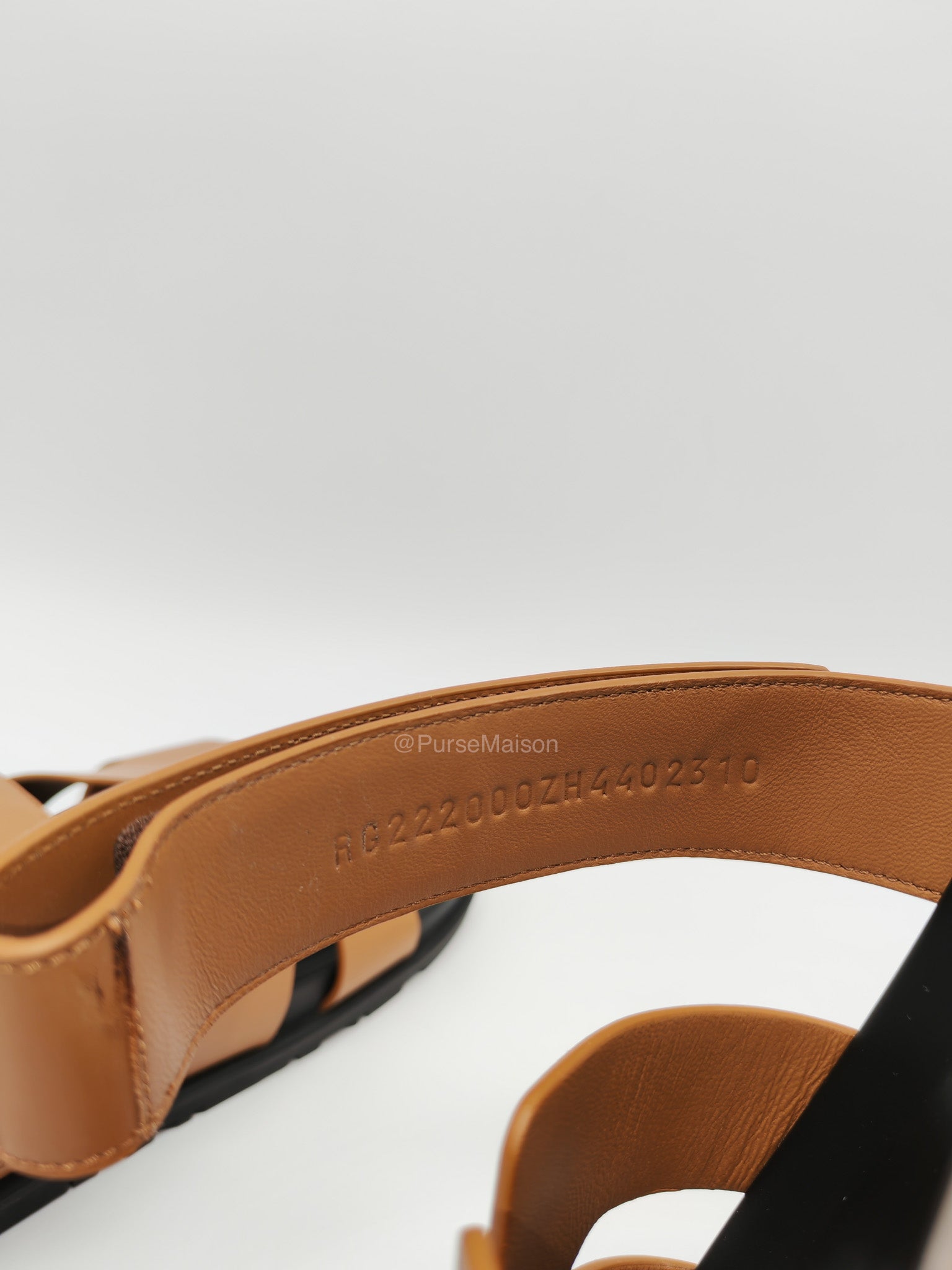 Hermes Chypre Sandal in Naturel Calfskin Leather Size 44 EU (29 cm)